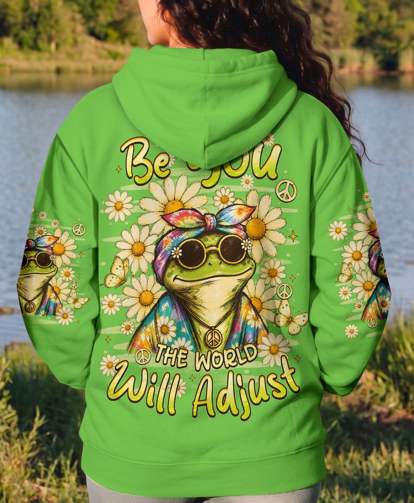 BE YOU THE WORLD WILL ADJUST FROG ALL OVER PRINT - TLHN3007263