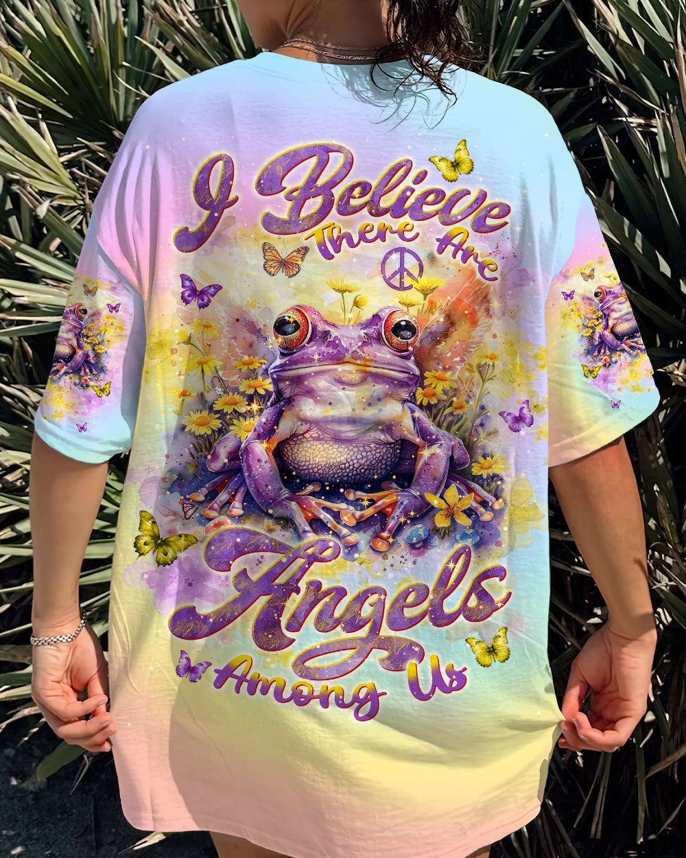 I BELIEVE THERE ARE ANGELS AMONG US FROG WINGS ALL OVER PRINT - TLNT0103244