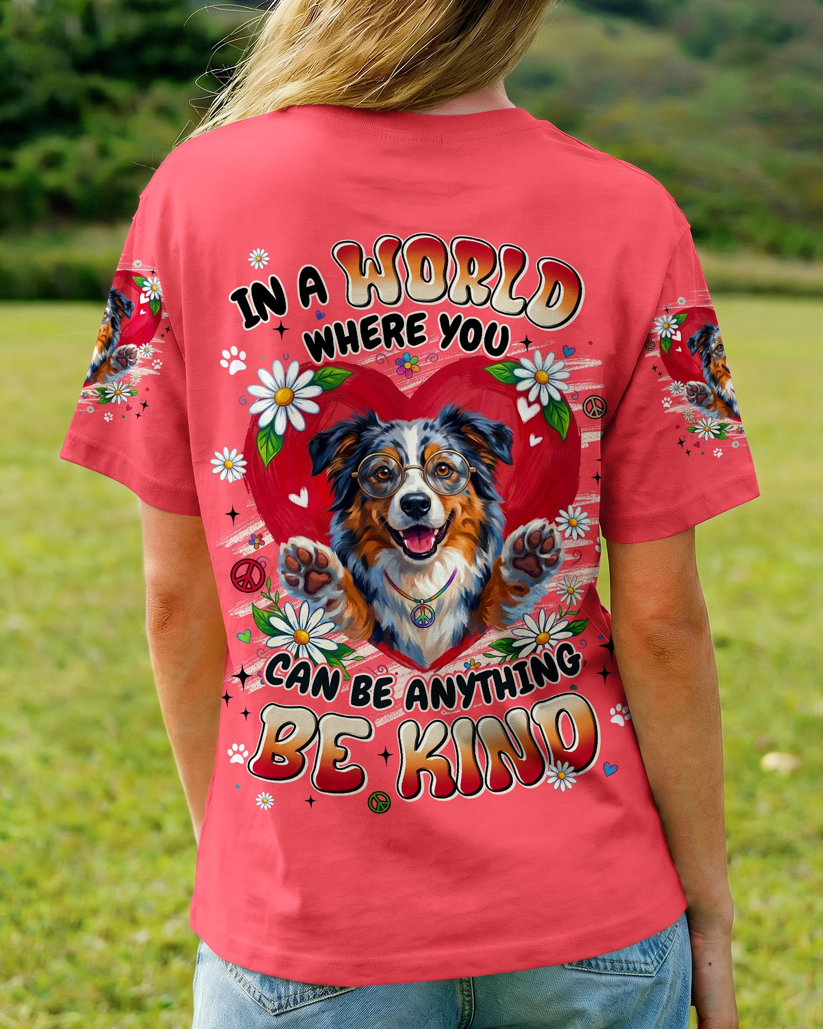 BE KIND AUSTRALIAN SHEPHERD DOG ALL OVER PRINT - TYLN0206262