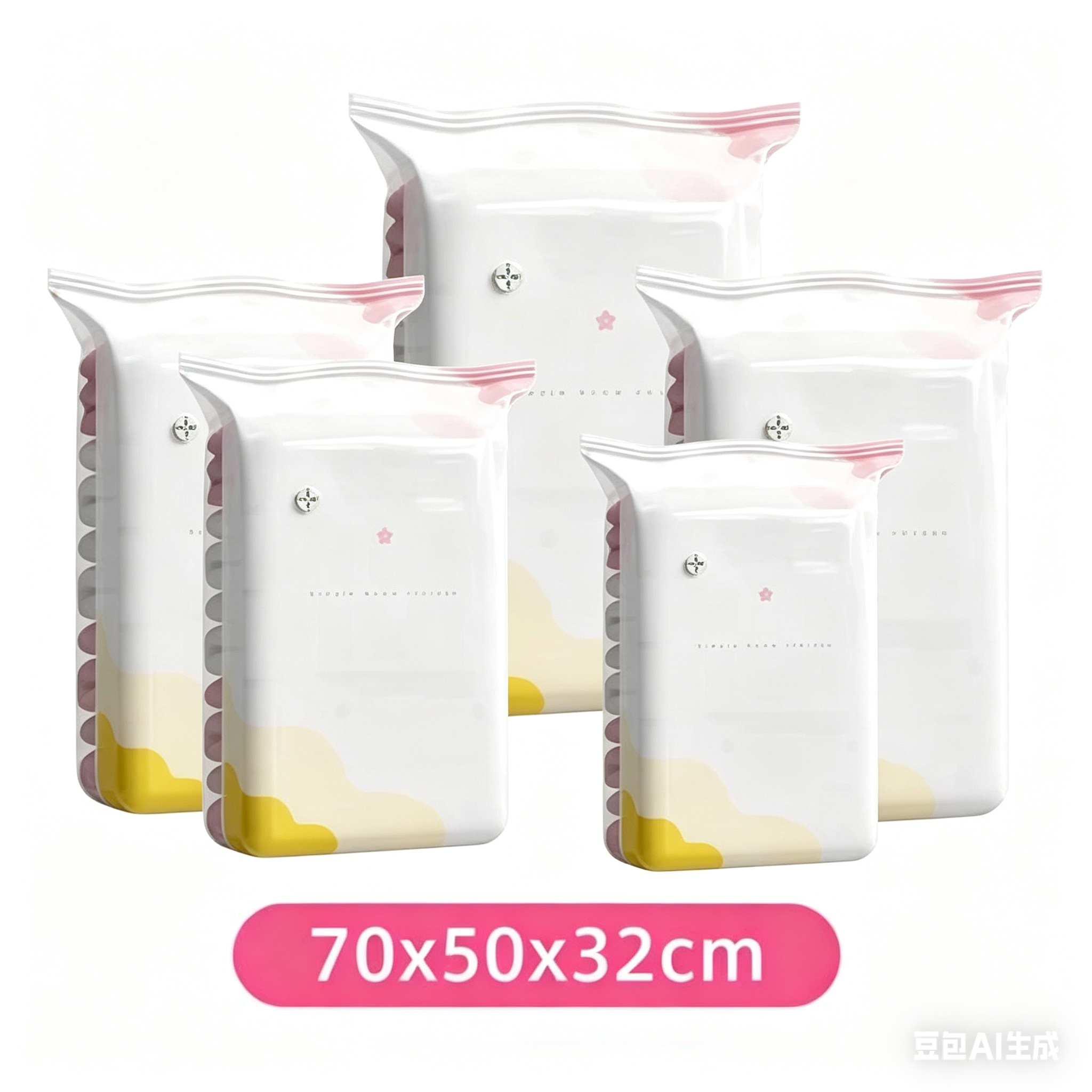 Press-to-Compress Vacuum Storage Bags