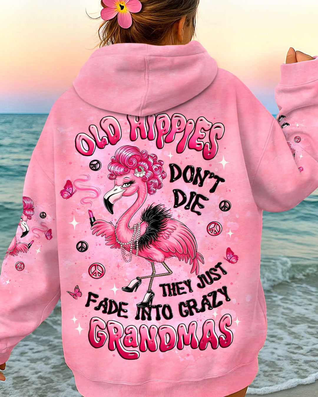 OLD HIPPIES DON'T DIE HIPPIE GRANDMA ALL OVER PRINT - YHLT2108254