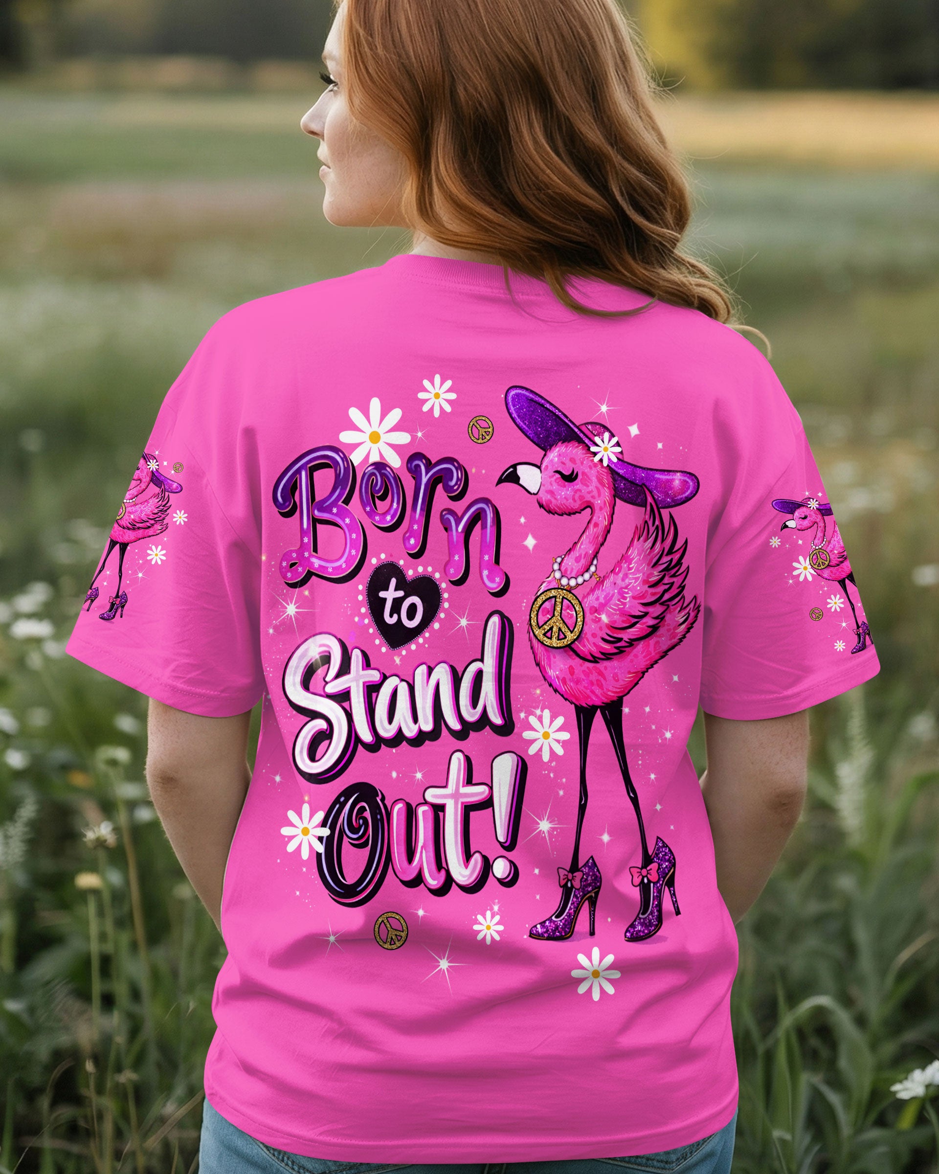 BORN TO STAND OUT FLAMINGO ALL OVER PRINT - TLTW2303261