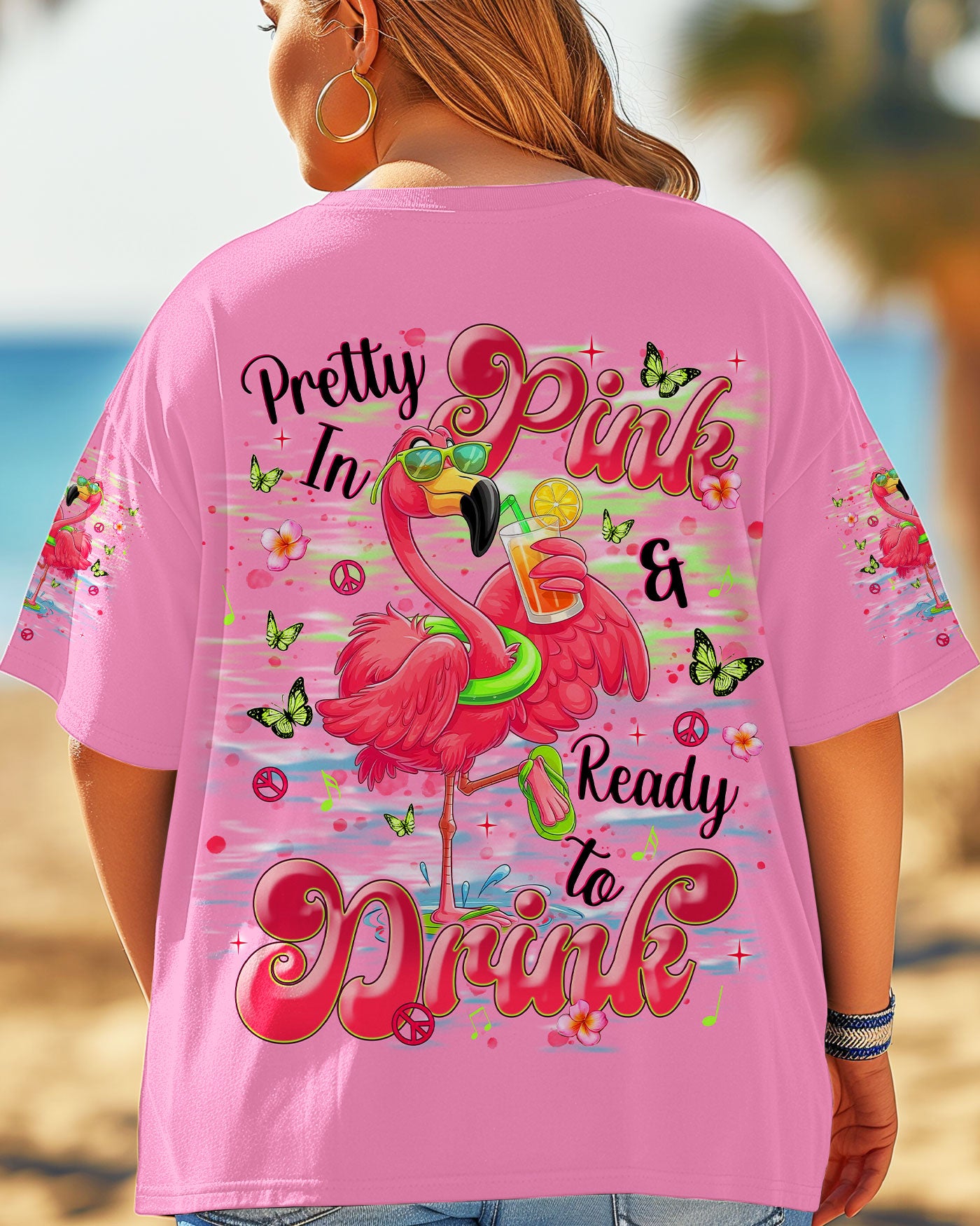 PRETTY IN PINK FLAMINGO ALL OVER PRINT - TLNT1104252