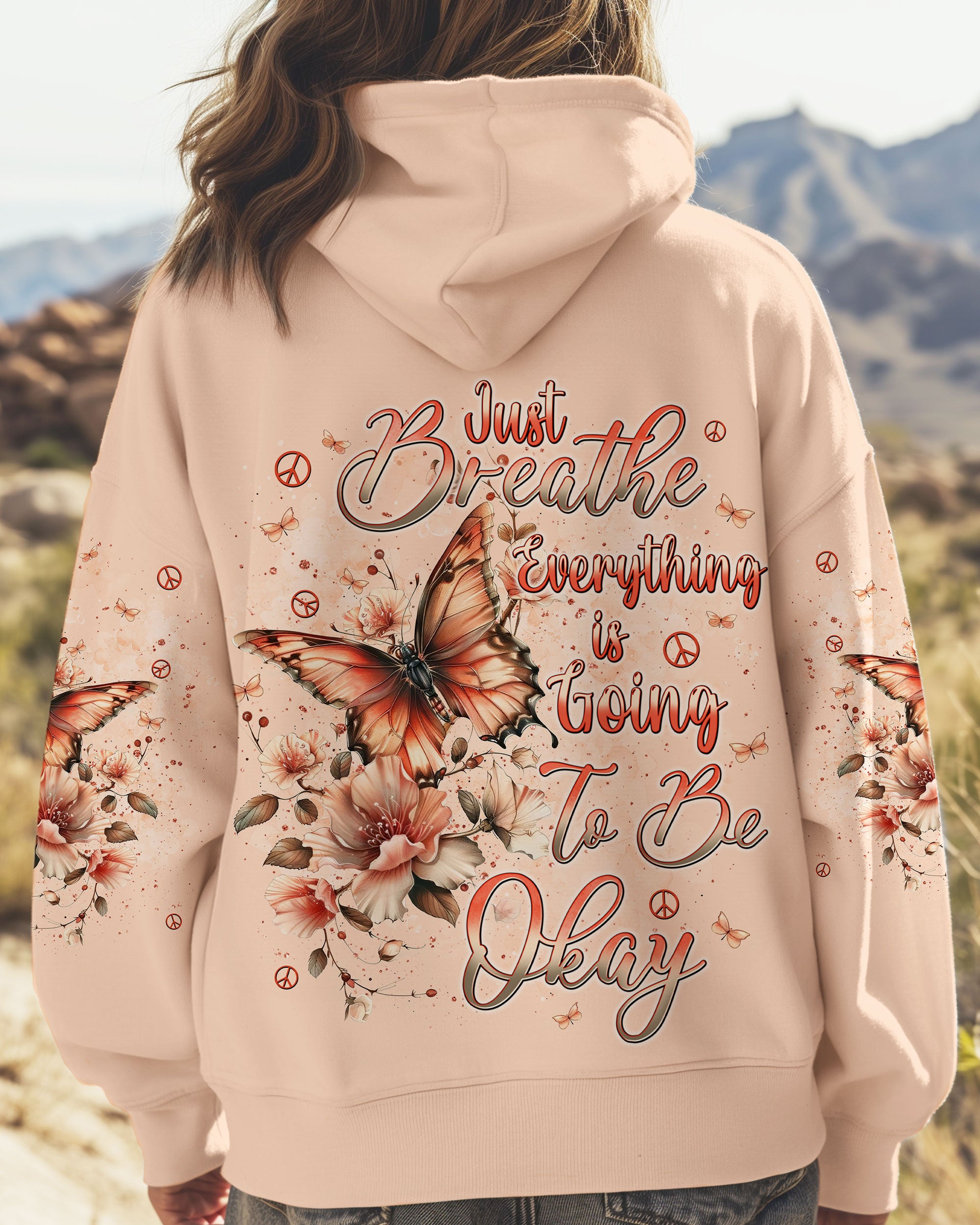 JUST BREATHE BUTTERFLY ALL OVER PRINT  - TLNT0810243