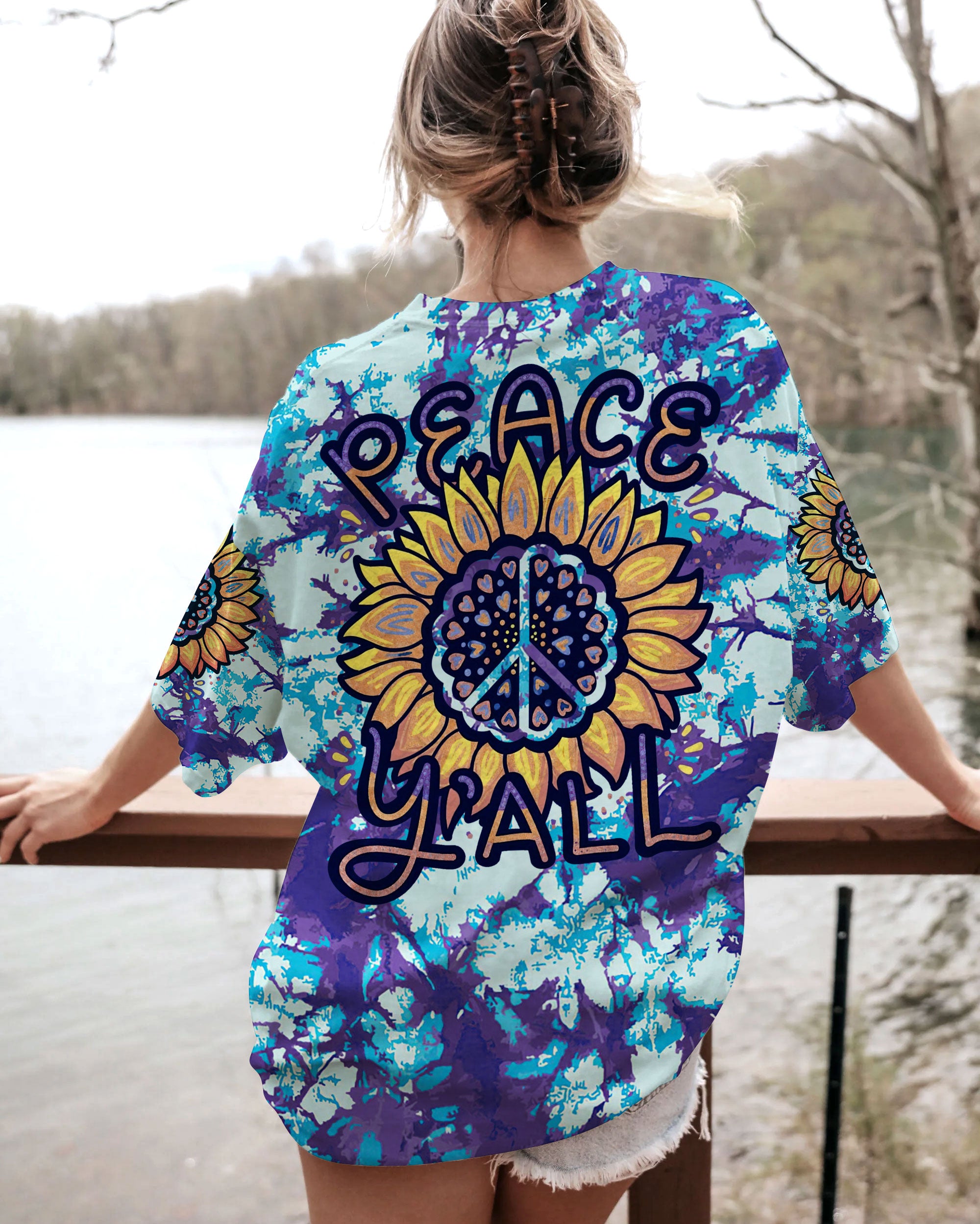 PEACE Y'ALL TIE DYE ALL OVER PRINT - TLTR2706233