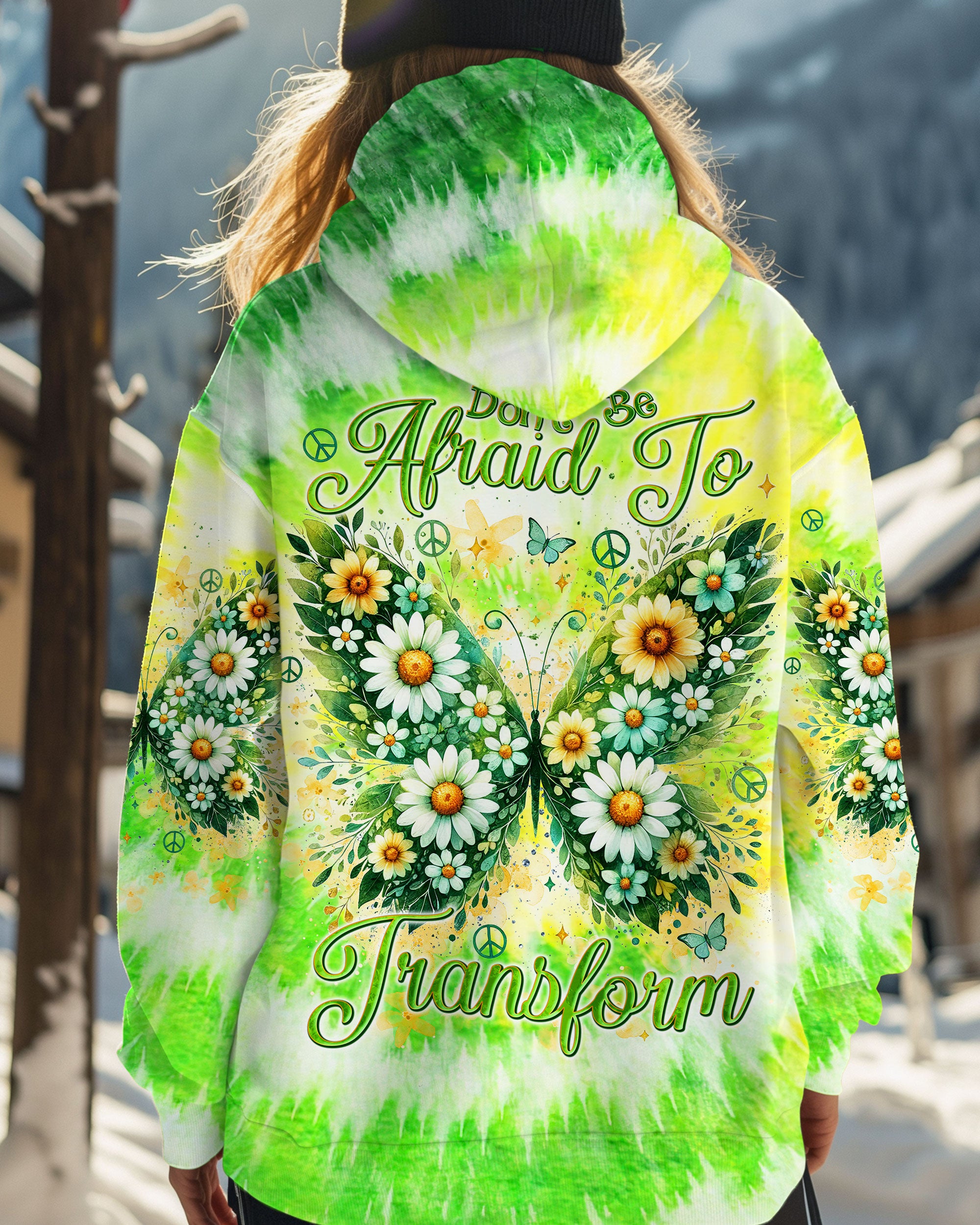 DON'T BE AFRAID TO TRANSFORM BUTTERFLY TIE DYE ALL OVER PRINT - TLNT1812244