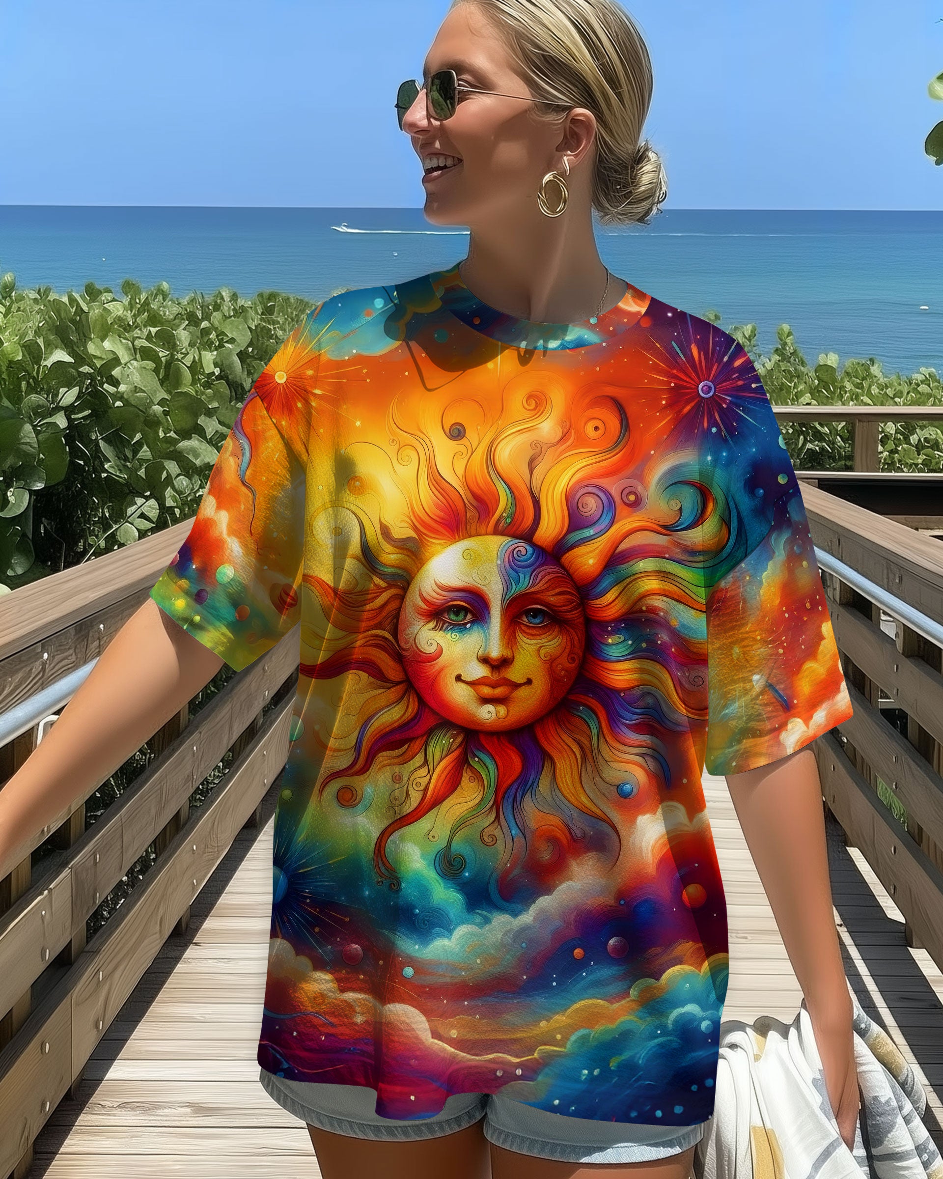 HIPPIE SUN COLORFUL  ALL OVER PRINT - TLTW2911251