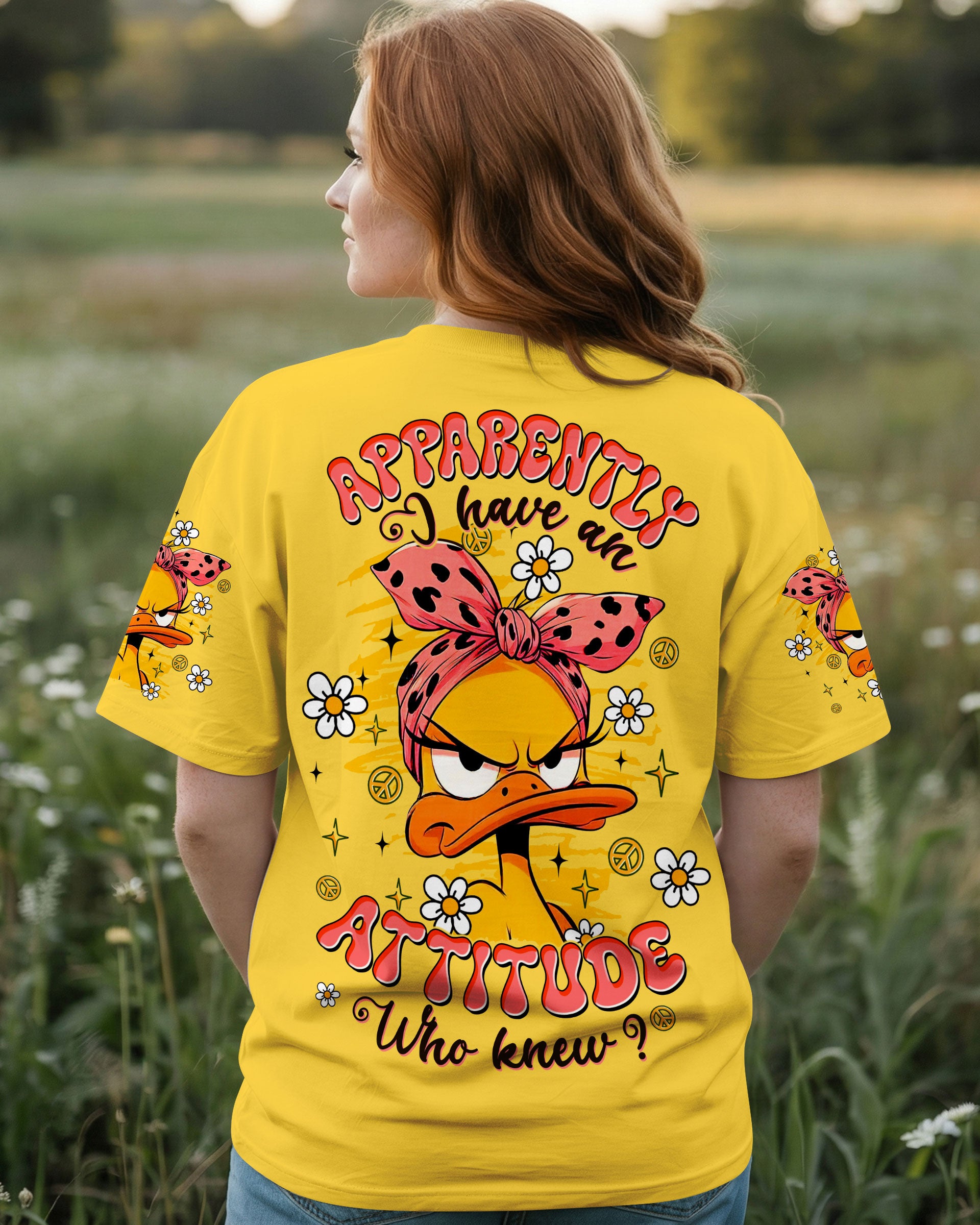 APPARENTLY I HAVE AN ATTITUDE WHO KNEW DUCK ALL OVER PRINT - TLTW0403261