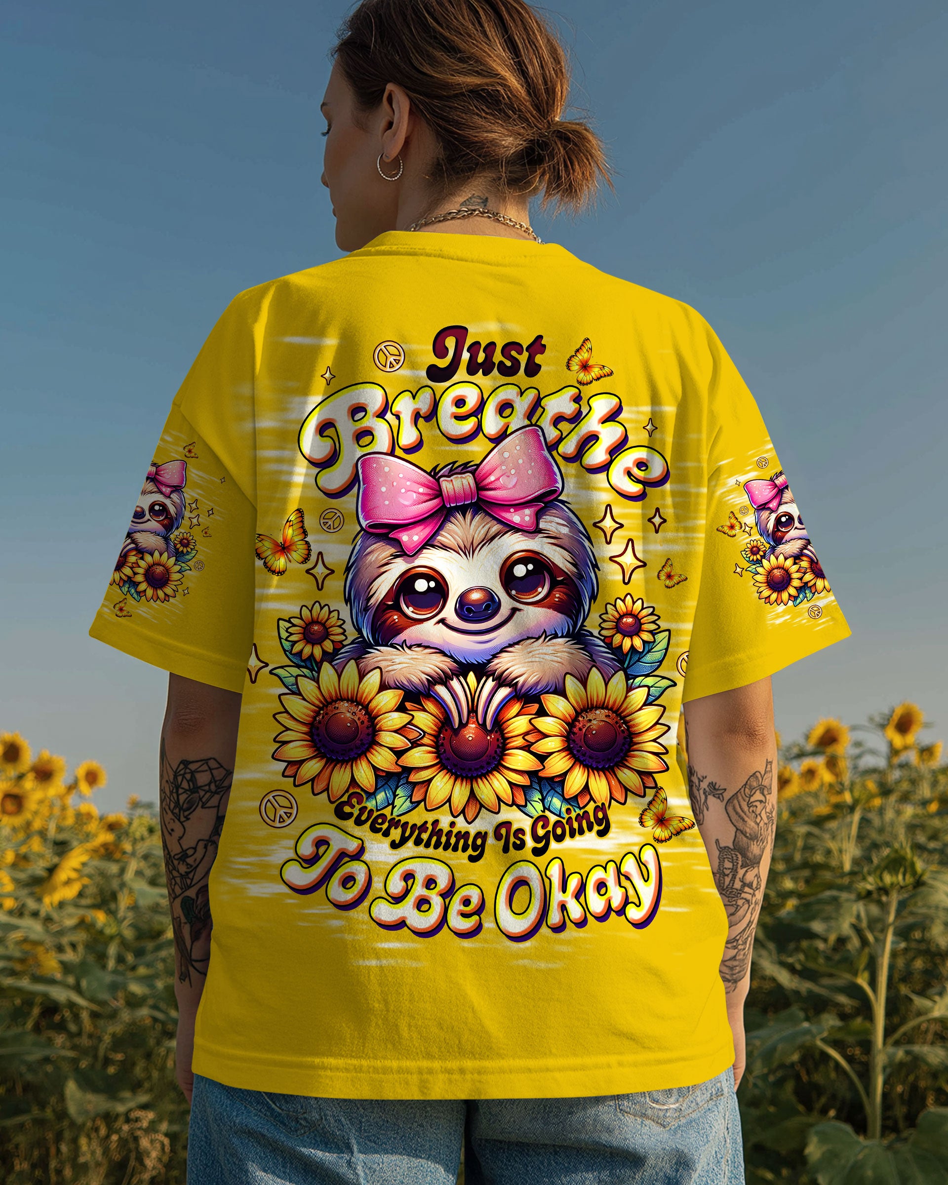 JUST BREATHE SLOTH ALL OVER PRINT - TLTW0111251