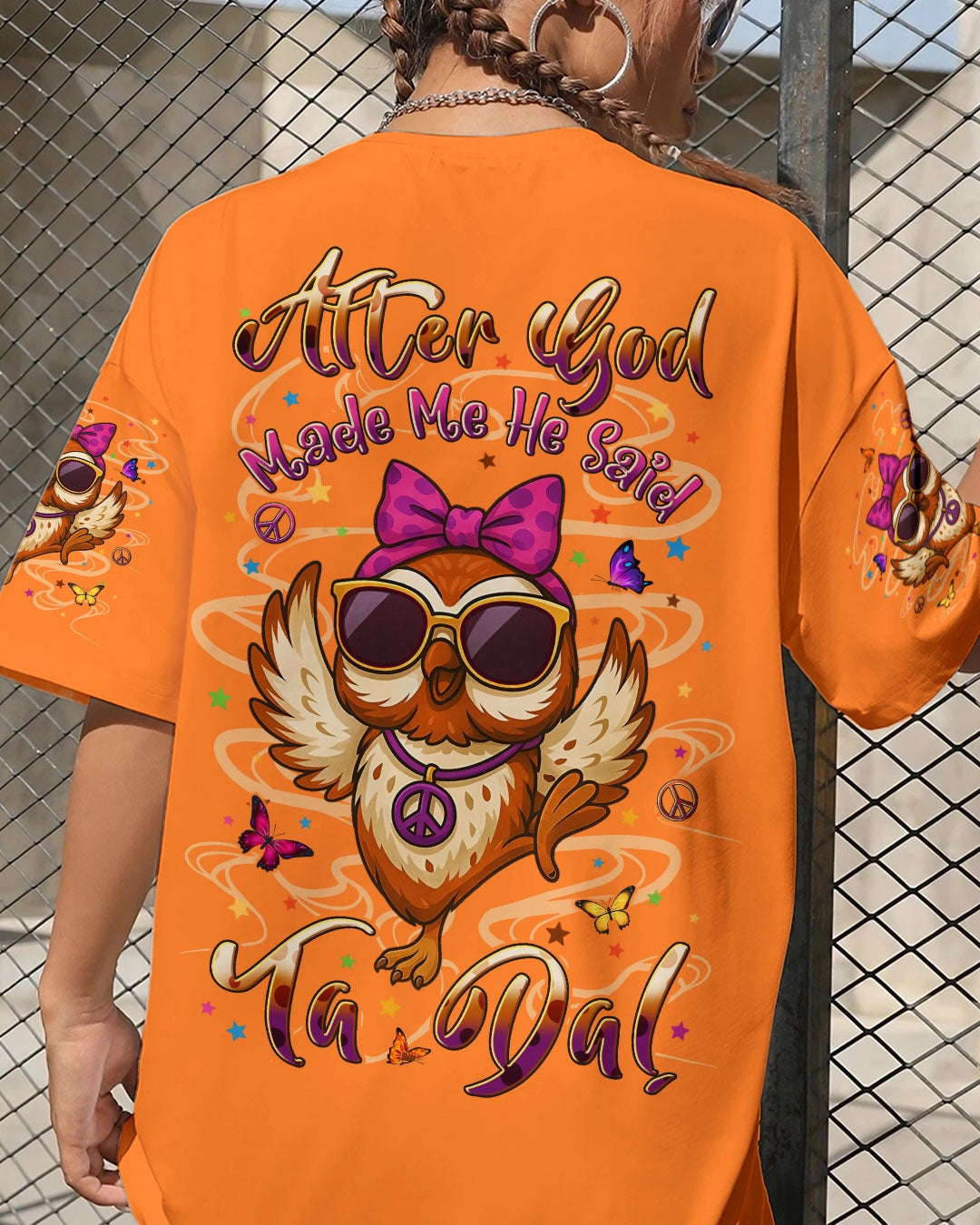 AFTER GOD MADE ME HE SAID OWL ALL OVER PRINT - YHLN2509253