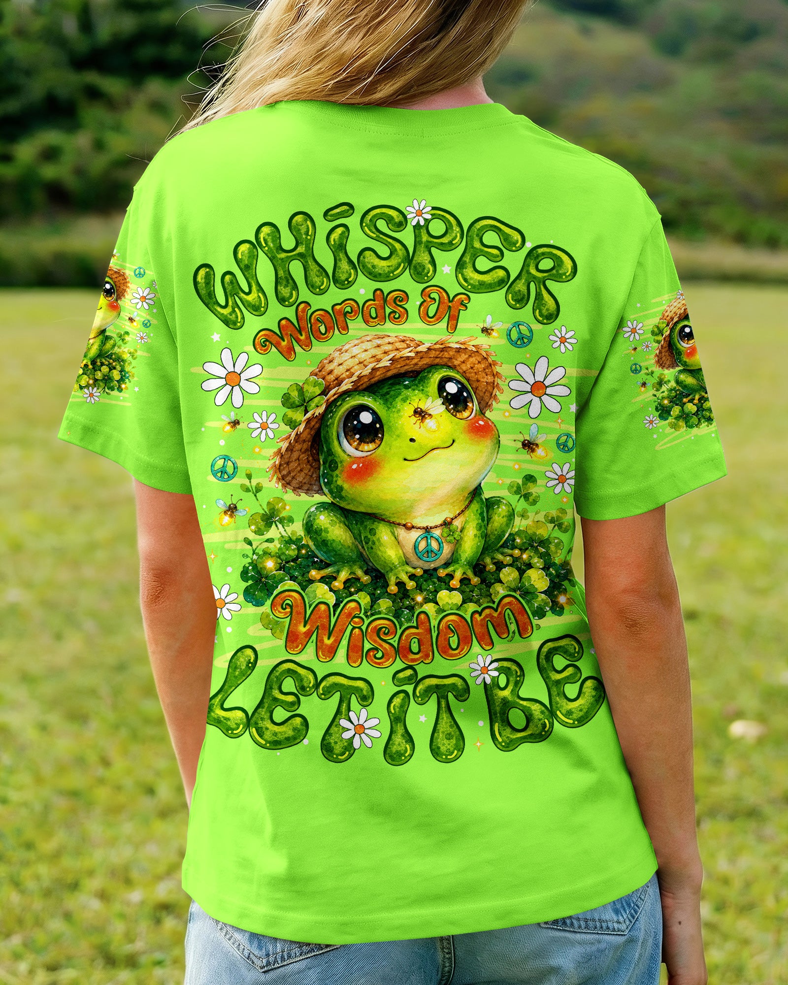 WHISPER WORDS OF WISDOM LET IT BE FROG ALL OVER PRINT -  TLNO0707262