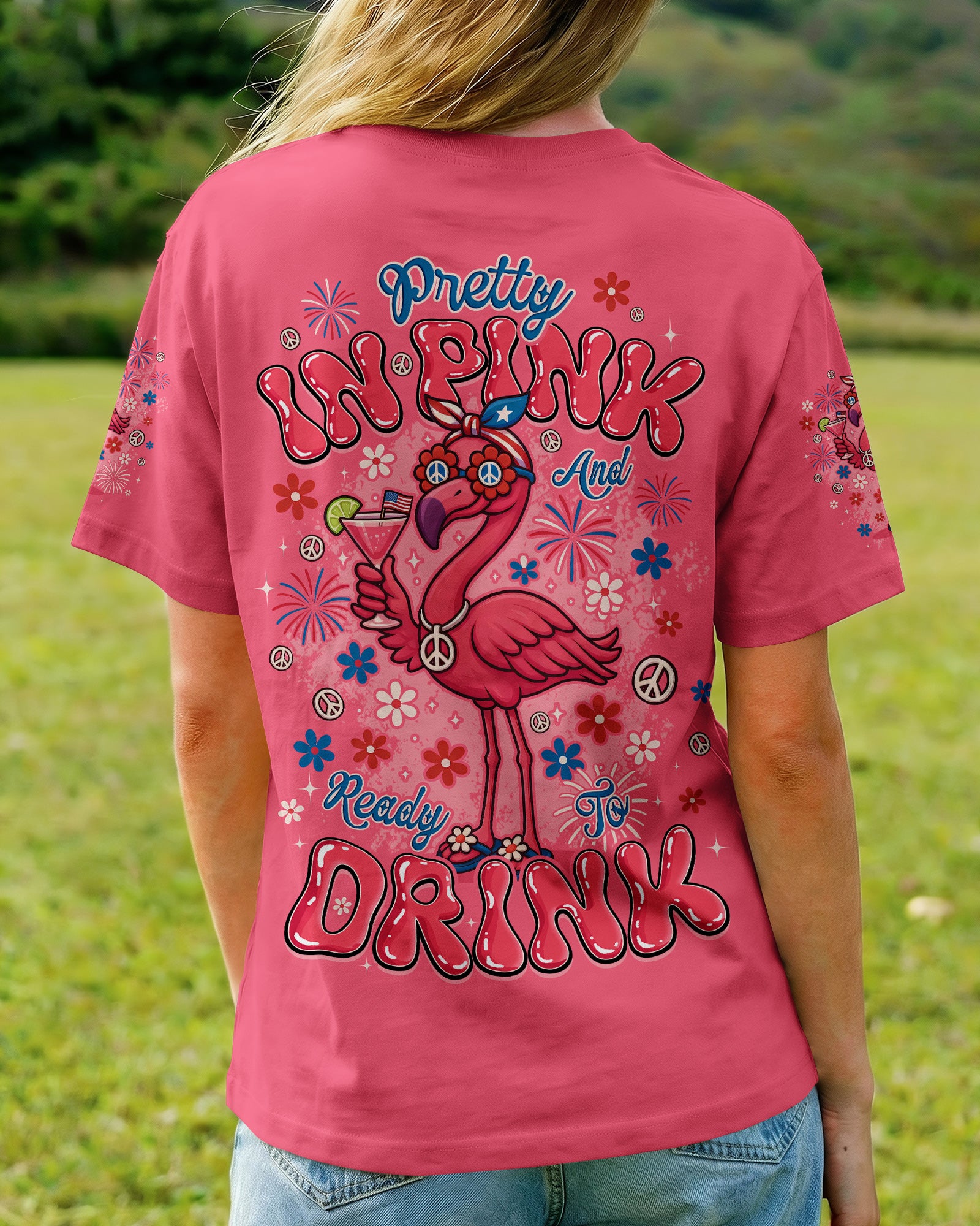PRETTY IN PINK FLAMINGO ALL OVER PRINT - TYQY2703263