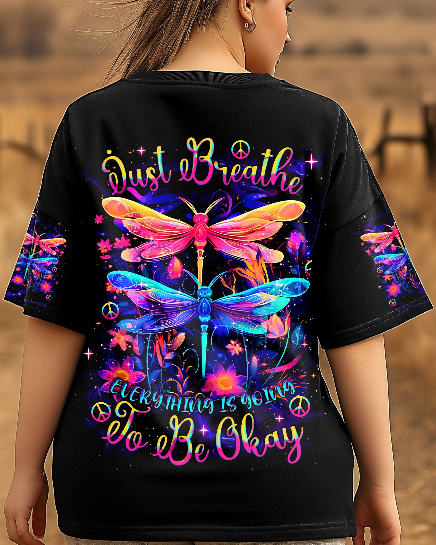 JUST BREATHE DRAGONFLY ALL OVER PRINT - TLNT2803254
