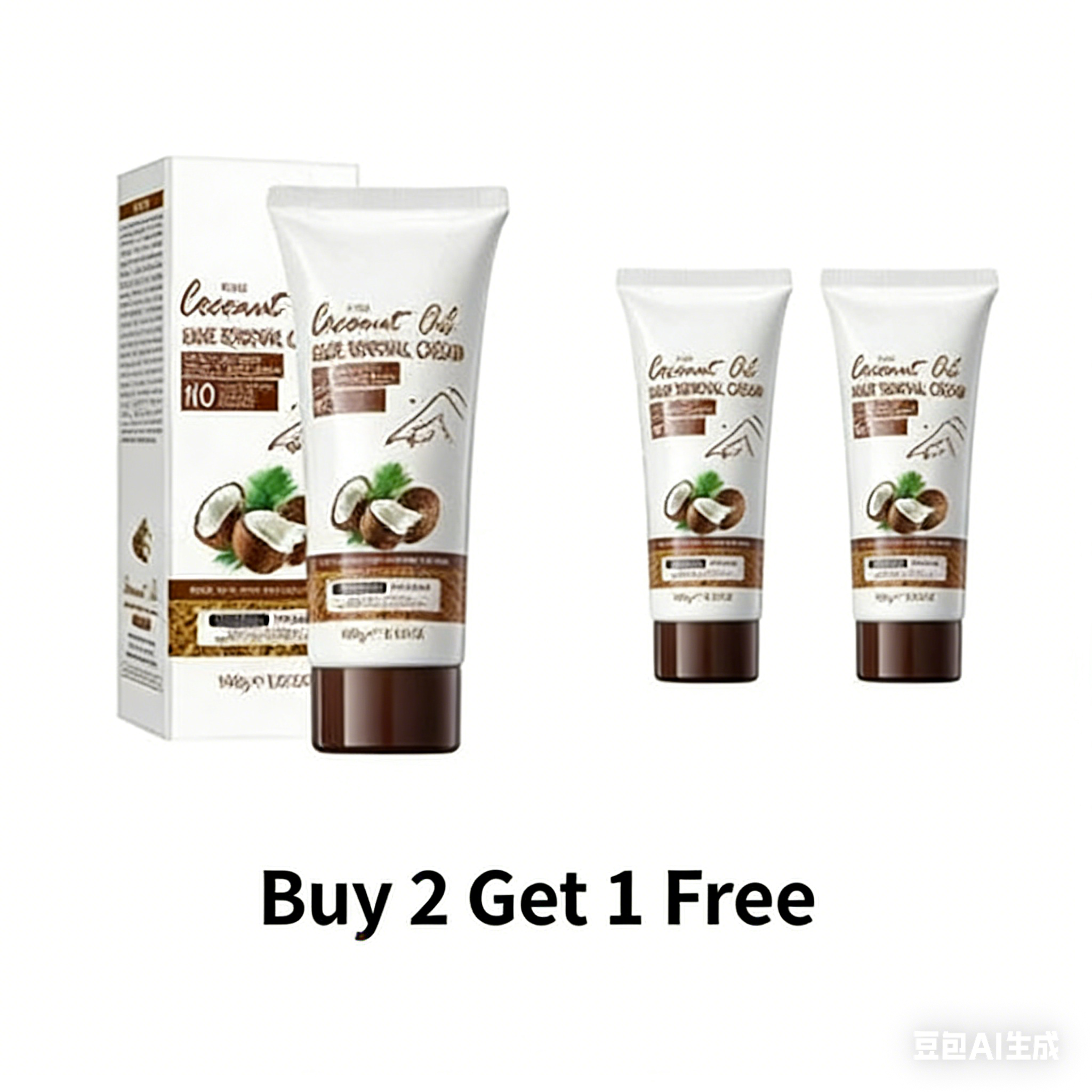 🥥 Coconut Oil Hair Removal Cream – Silky Smooth Skin in Minutes! 🧴