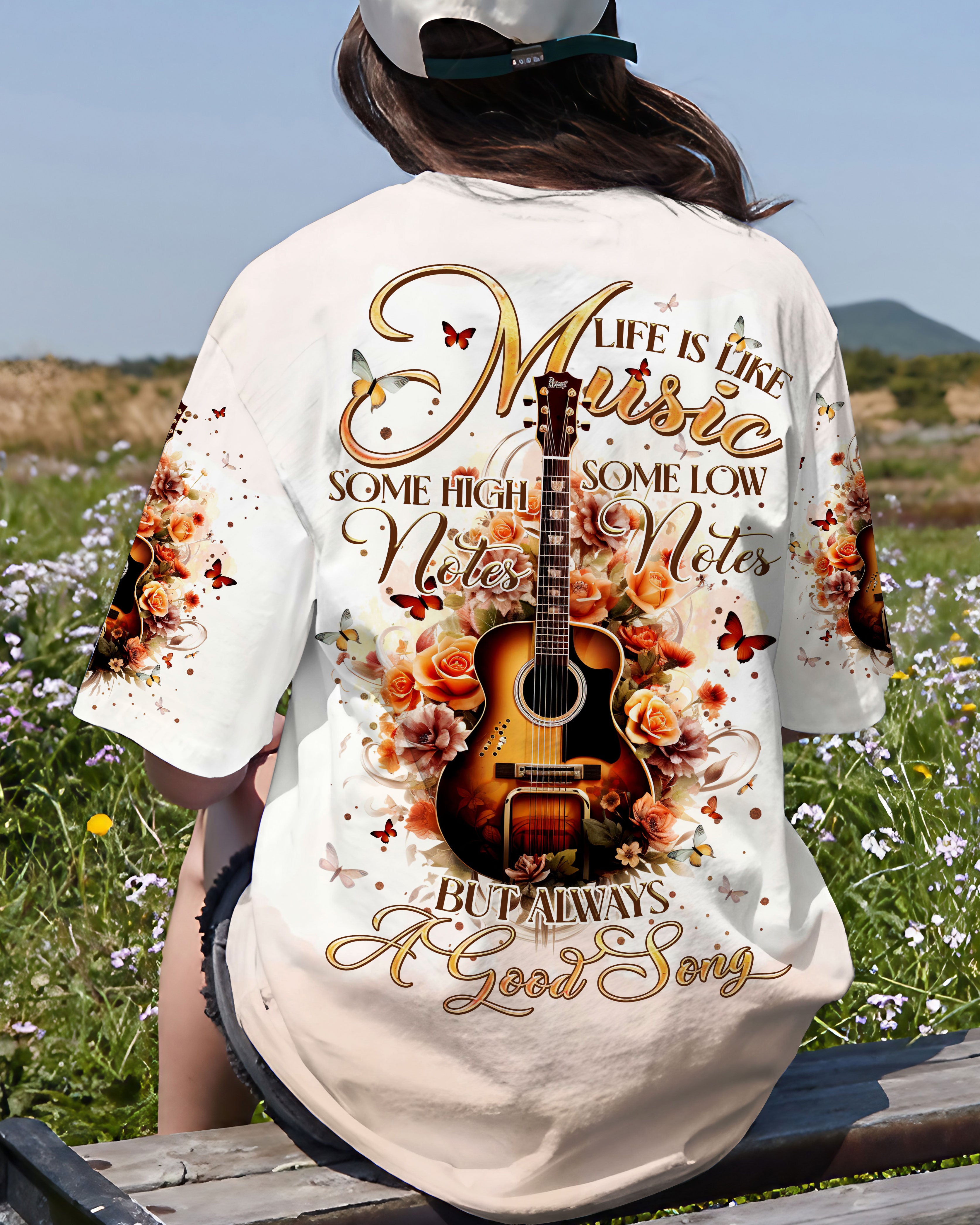LIFE IS LIKE MUSIC GUITAR ALL OVER PRINT - TLTR1610231