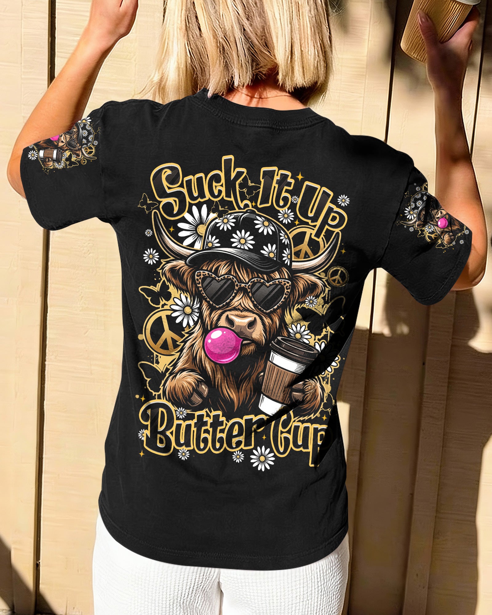 SUCK IT UP BUTTERCUP HIGHLAND COW ALL OVER PRINT - TLHN2007263