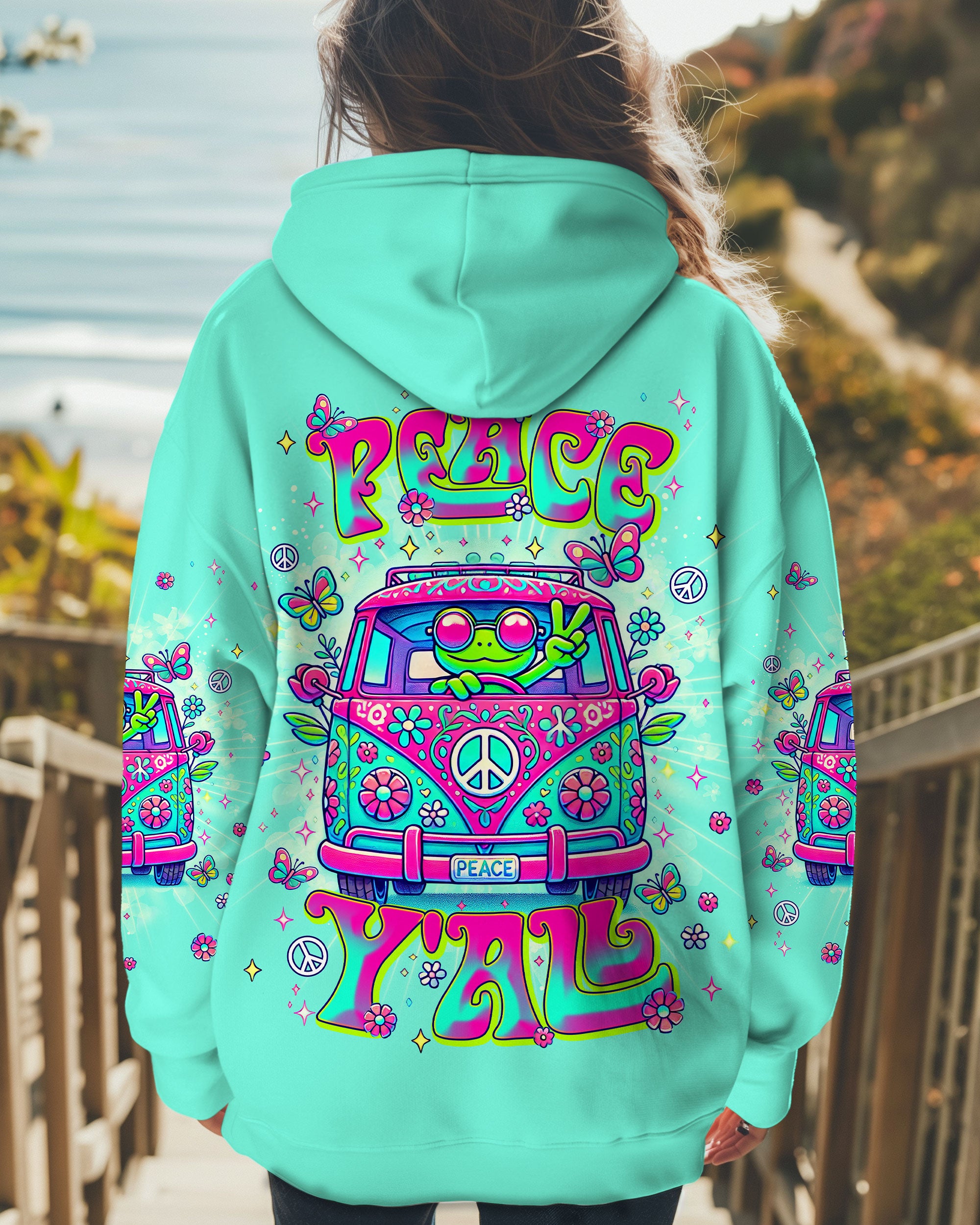 PEACE Y'ALL FROG BUS ALL OVER PRINT   - TLNT2611242
