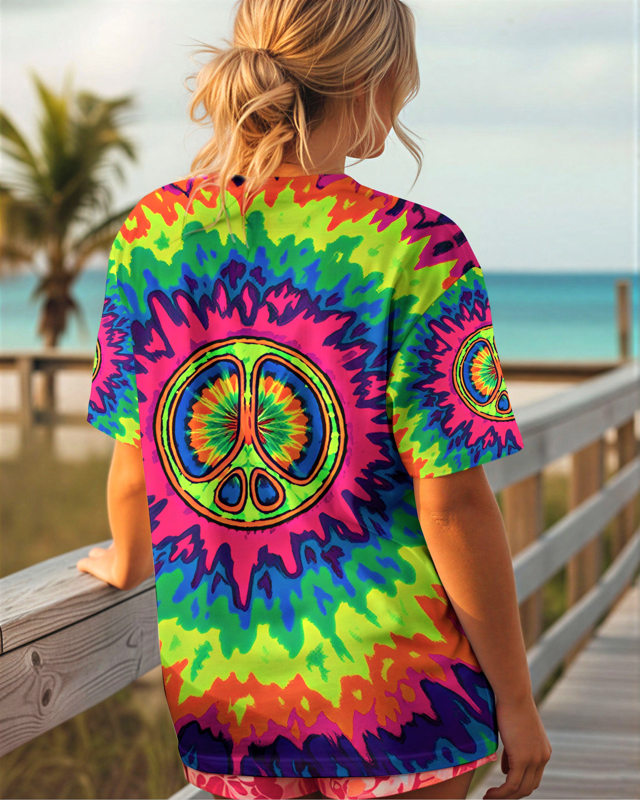NEON TRIPPY PEACE ALL OVER PRINT - YHHN0801262