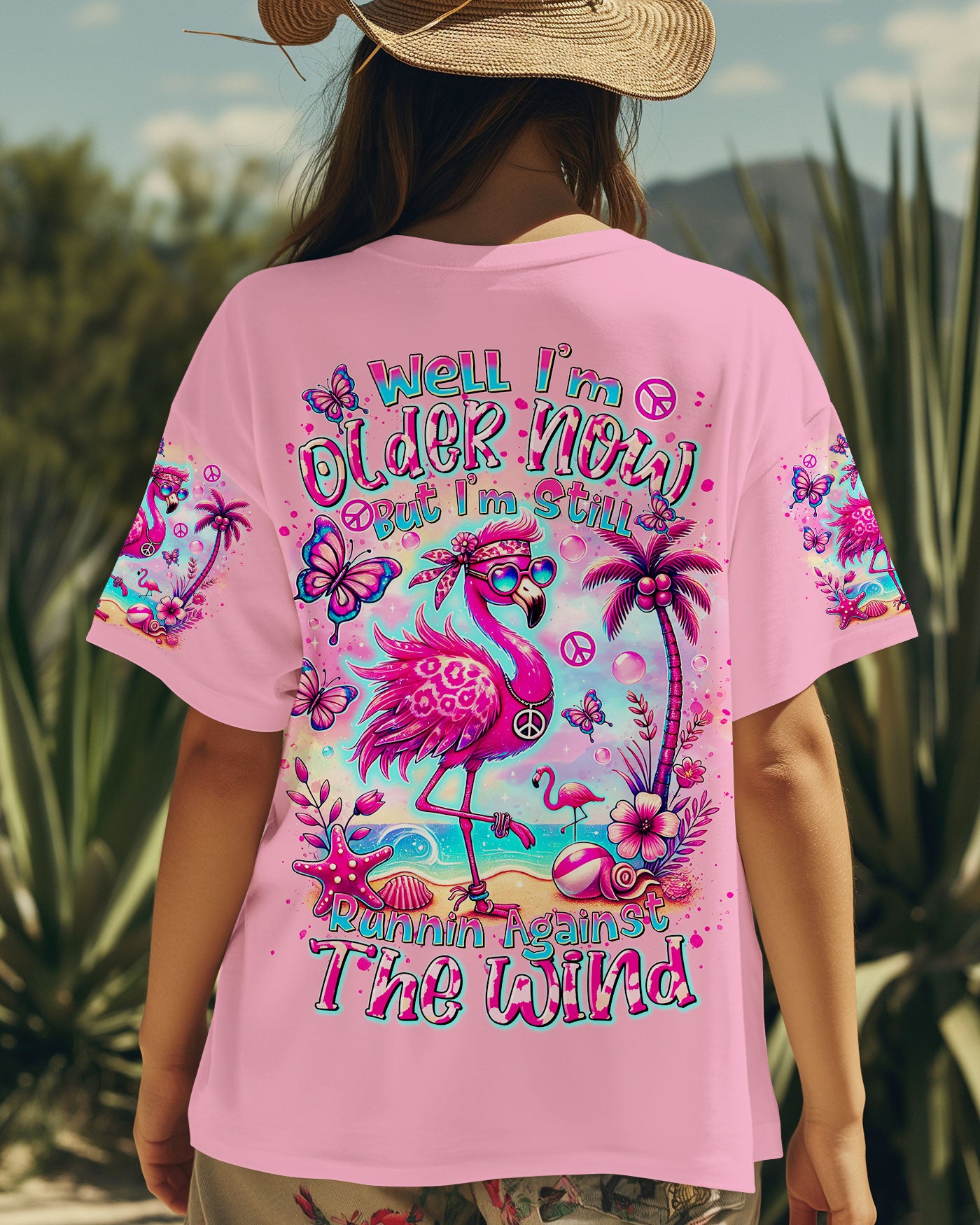RUNNING AGAINST THE WIND FLAMINGO ALL OVER PRINT - TLTR0808245