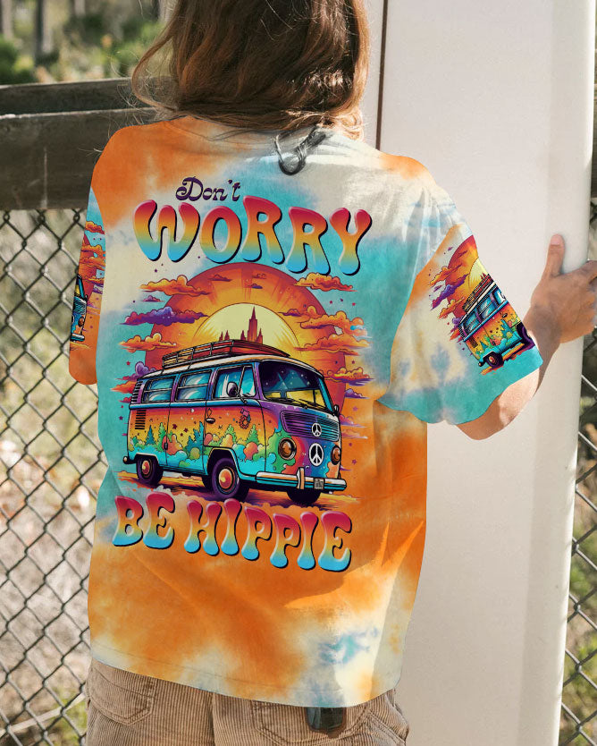 DON'T WORRY BE HIPPIE TIE DYE ALL OVER PRINT - TLTR2205232