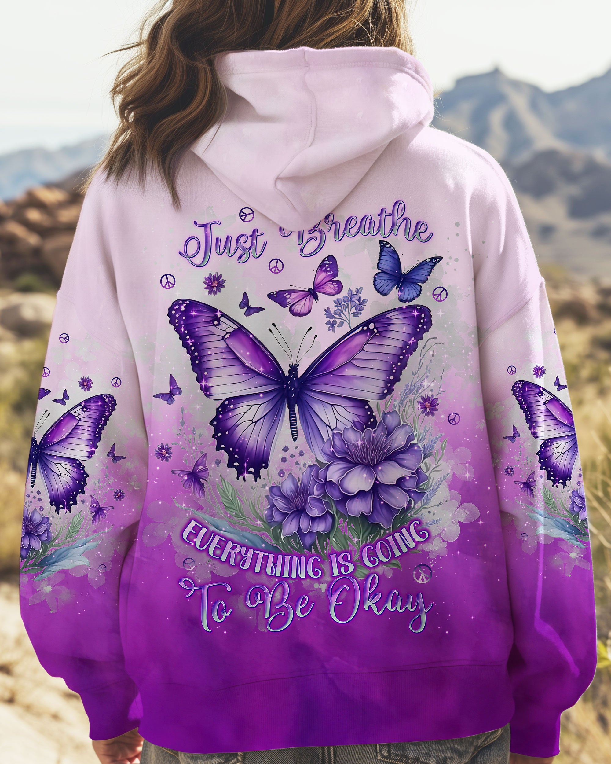 JUST BREATHE BUTTERFLY ALL OVER PRINT - TLNT0811243