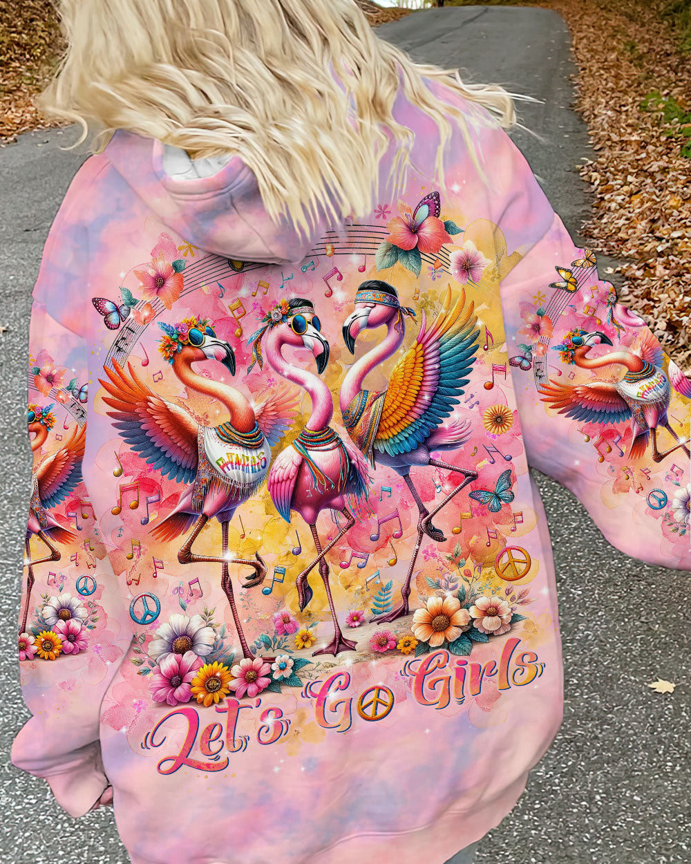 LET'S GO GIRLS FLAMINGO ALL OVER PRINT - TLNT1512233