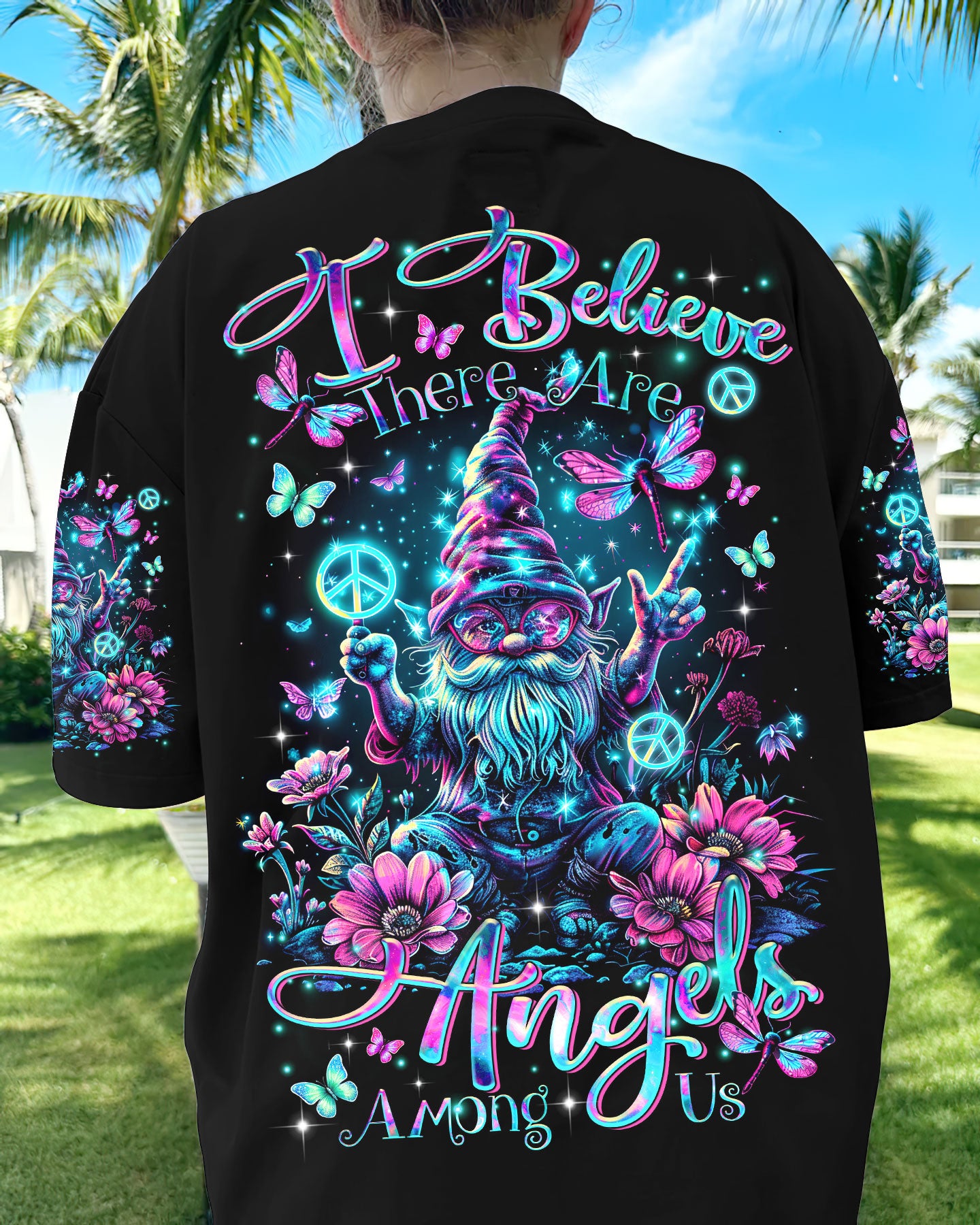 I BELIEVE THERE ARE ANGELS AMONG US GNOME ALL OVER PRINT - TLTR1303244