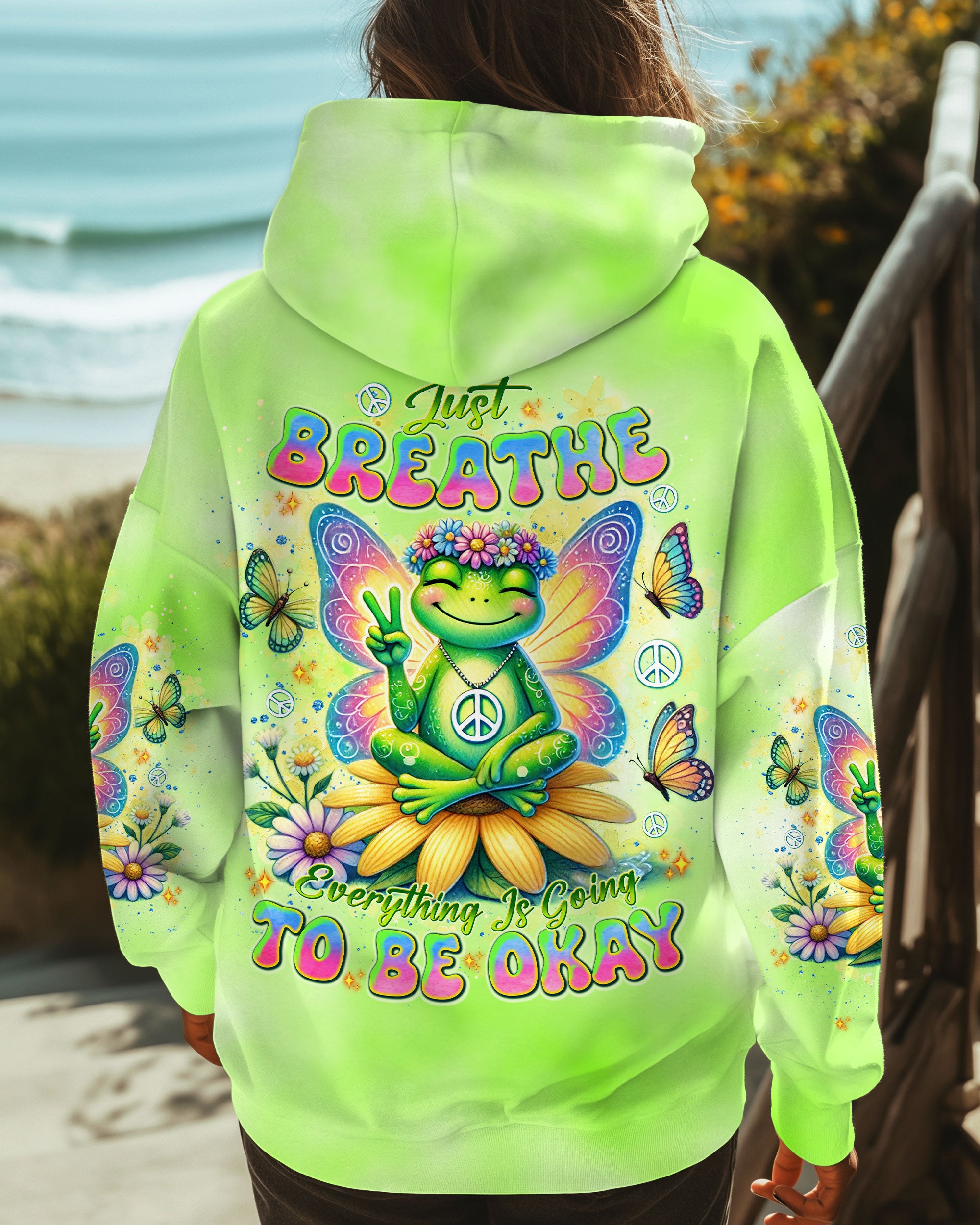 JUST BREATHE FROG ALL OVER PRINT  - TLNT0901253