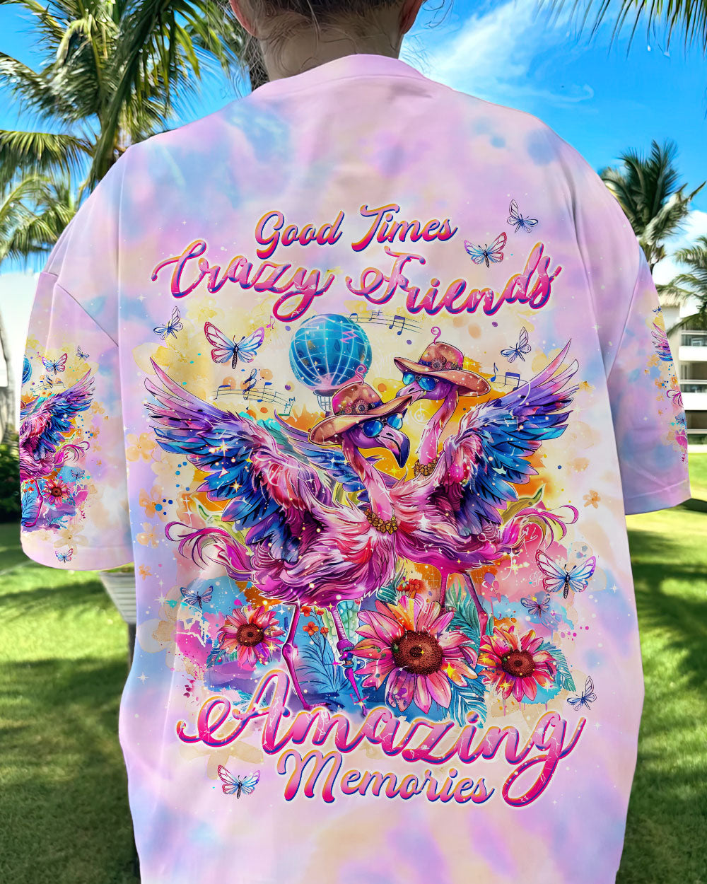 GOOD TIMES CRAZY FRIEND FLAMINGO ALL OVER PRINT - TLNT2604242