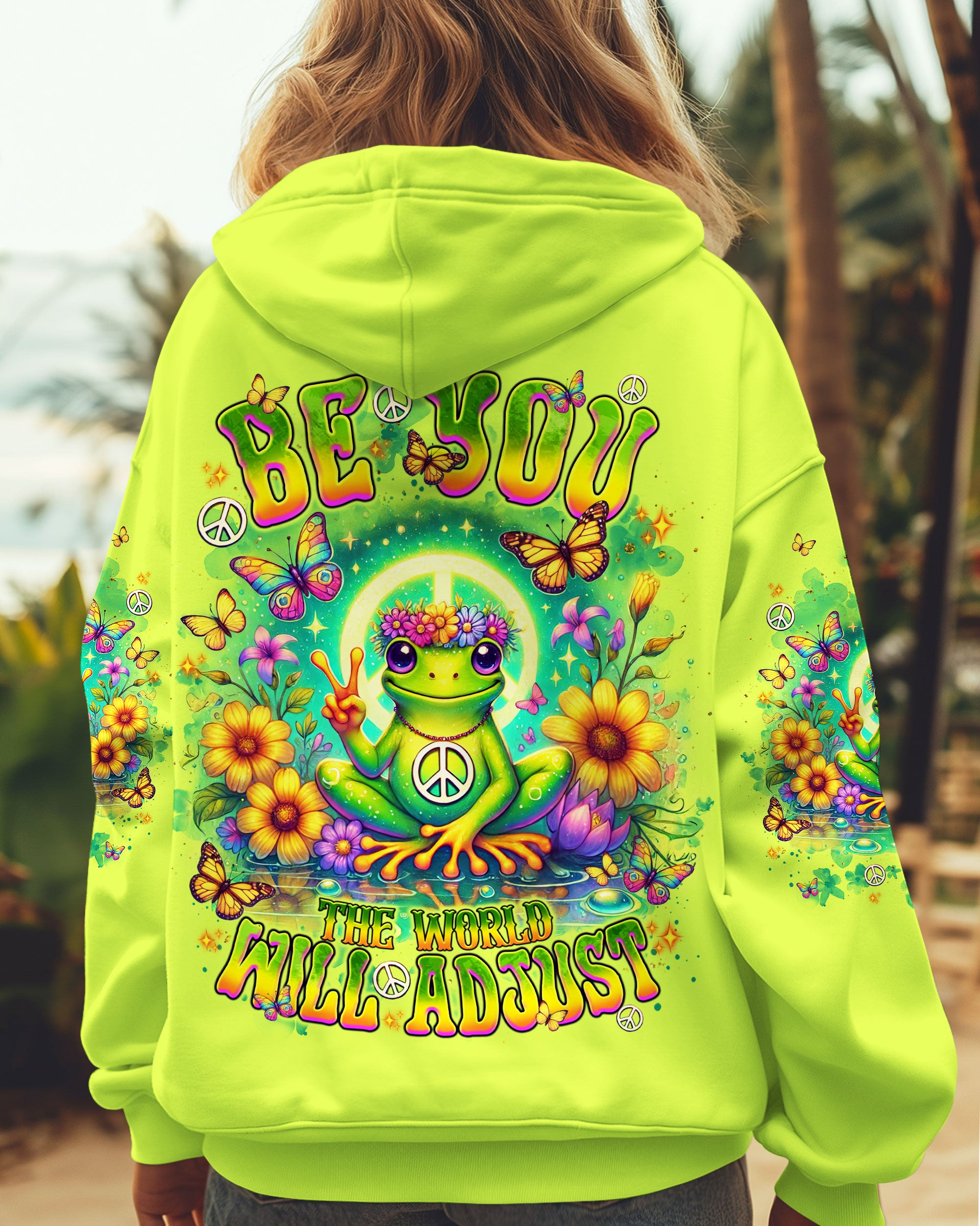 BE YOU THE WORLD WILL ADJUST FROG ALL OVER PRINT  - TLNT2001251