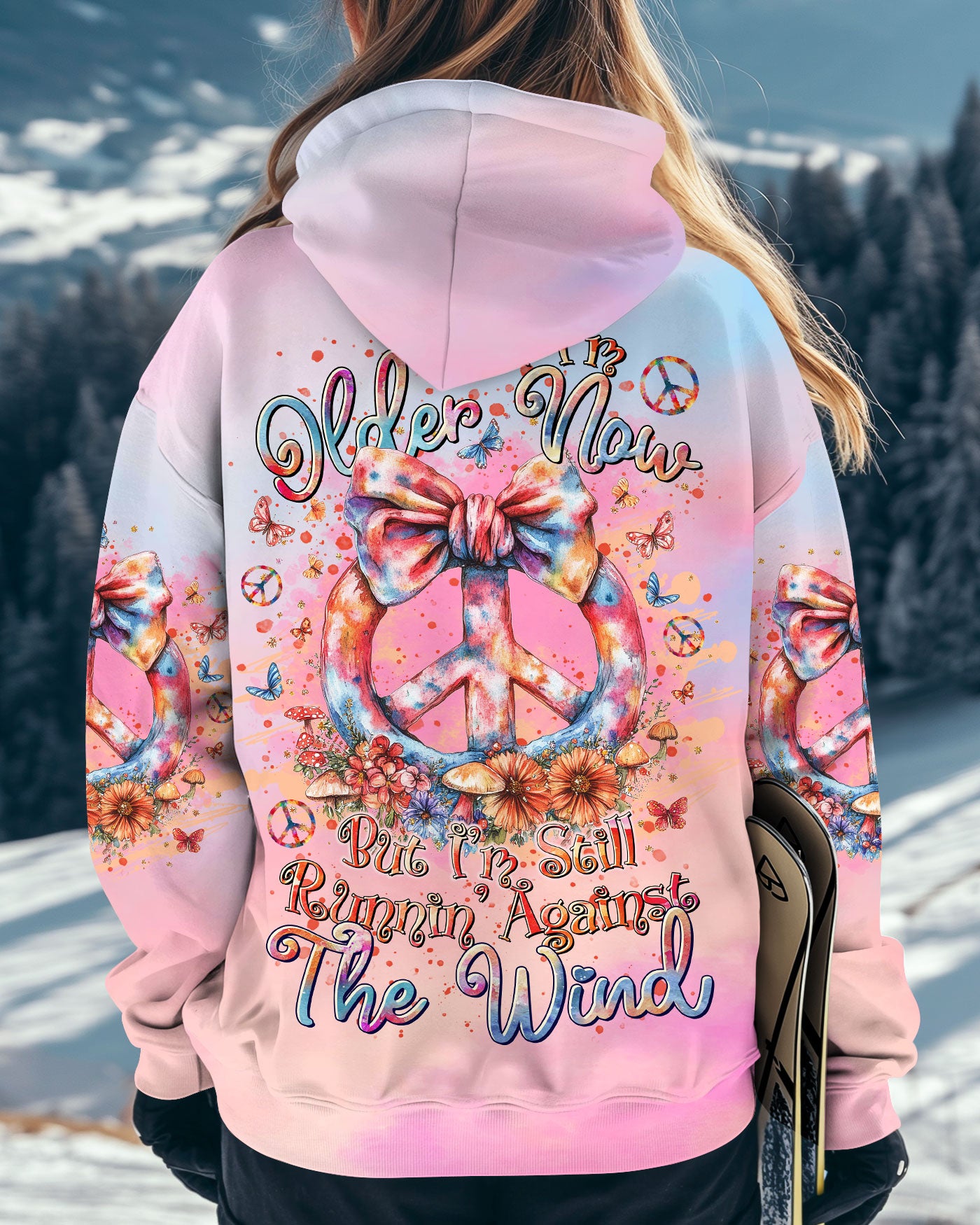 RUNNING AGAINST THE WIND PEACE SYMBOL ALL OVER PRINT - TLTR2809241