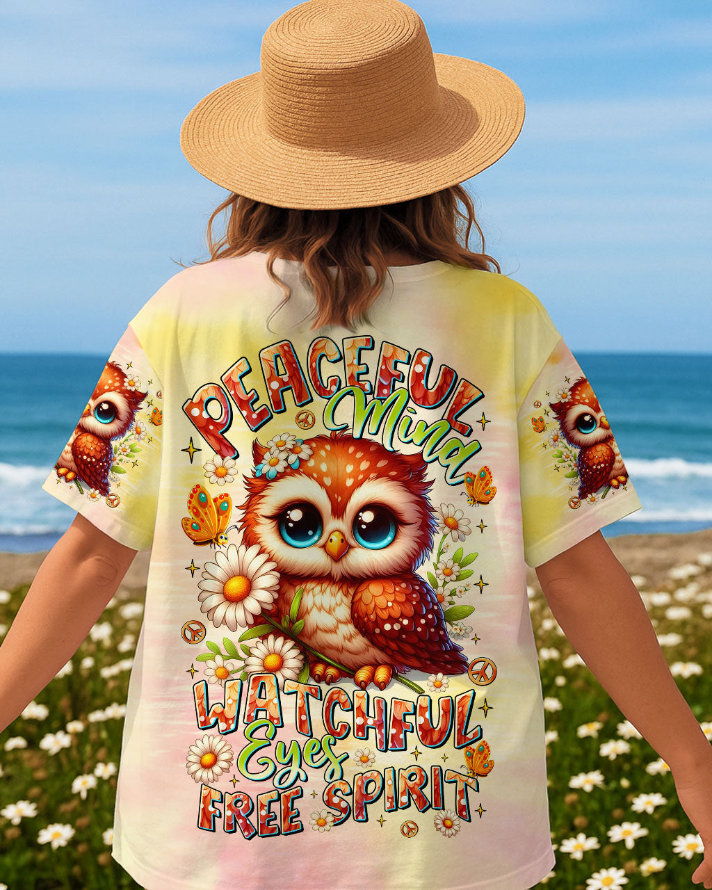 PEACEFUL MIND OWL ALL OVER PRINT - TLTR2406251