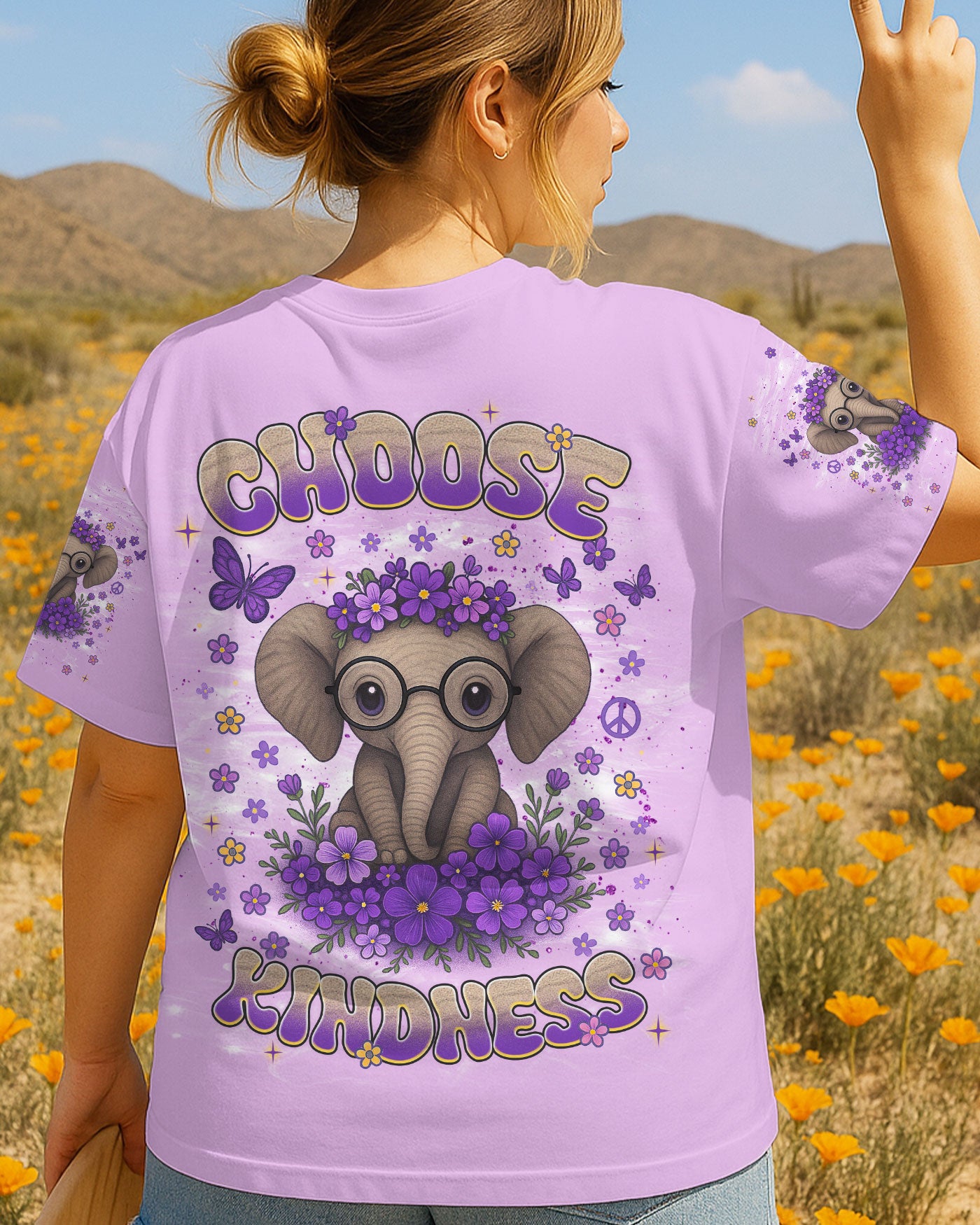 CHOOSE KINDNESS ELEPHANT ALL OVER PRINT - TLNT1706253