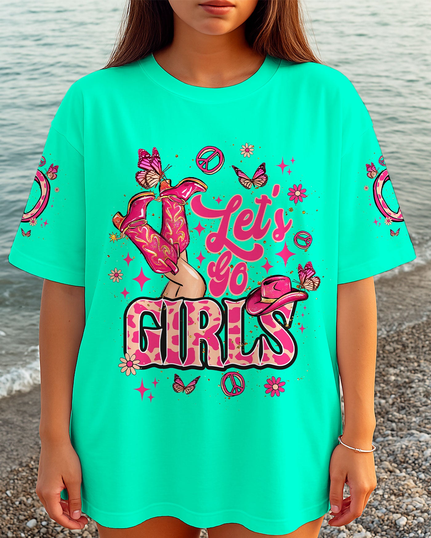LET'S GO GIRLS COWGIRL ALL OVER PRINT  - TLNT1505253
