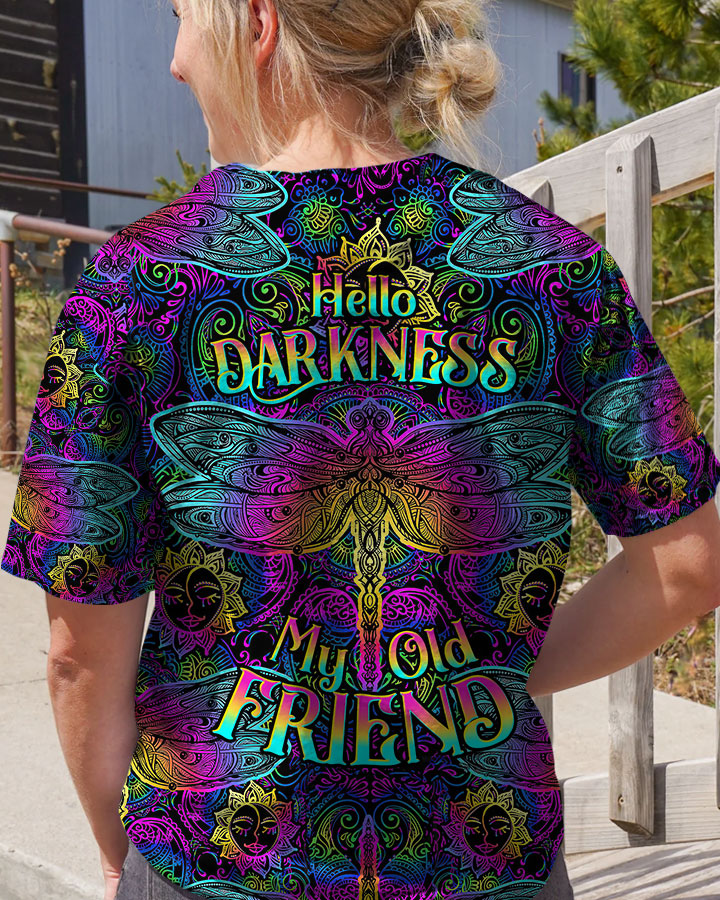 HELLO DARKNESS MY OLD FRIEND DRAGONFLY MANDALA ALL OVER PRINT - TLTW1707232