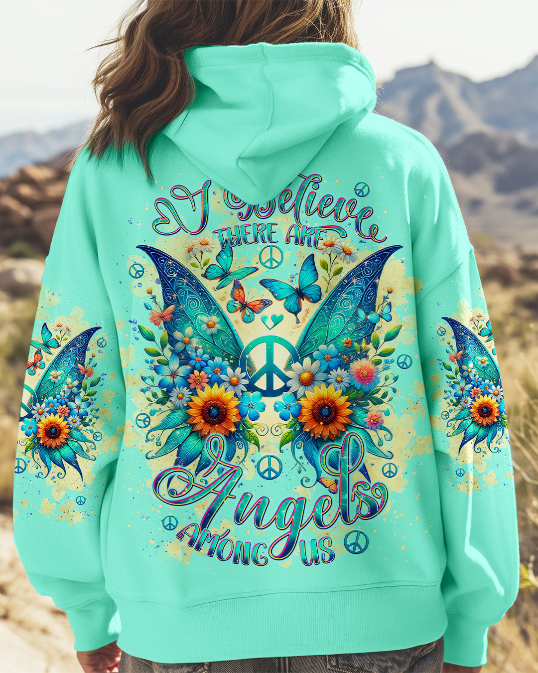 I BELIEVE THERE ARE ANGELS AMONG US WINGS ALL OVER PRINT - TLNT2108243