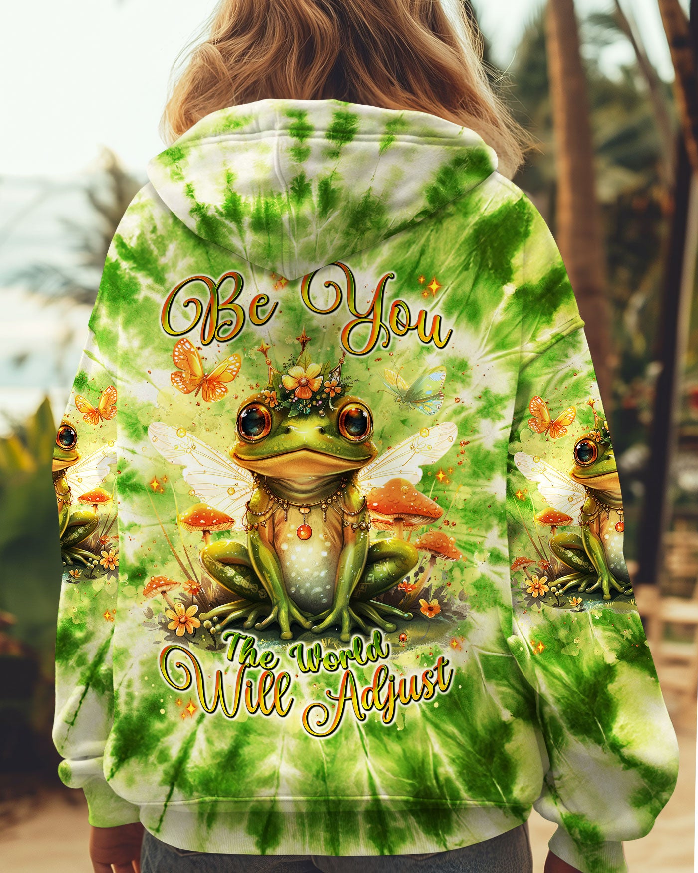 BE YOU THE WORLD WILL ADJUST FROG ALL OVER PRINT  - TLNT0401254