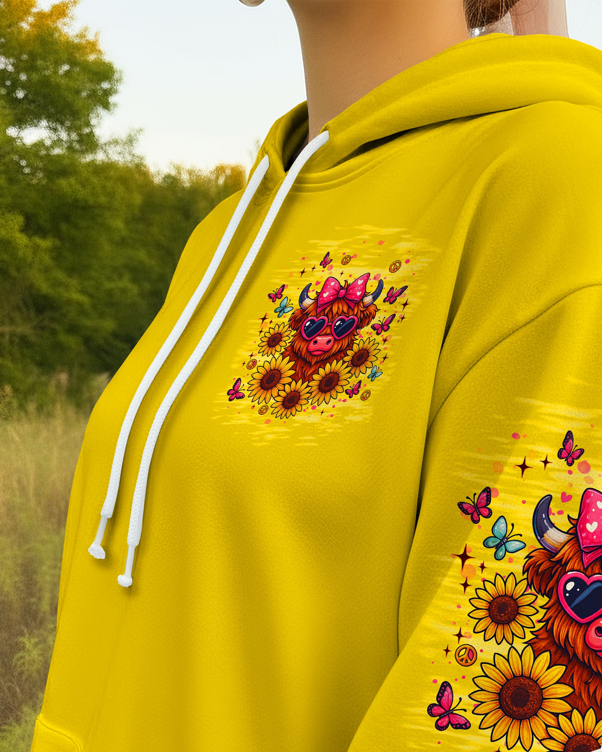 I'M NOT A HOT MESS COW SUNFLOWER ALL OVER PRINT - TLNT1010251