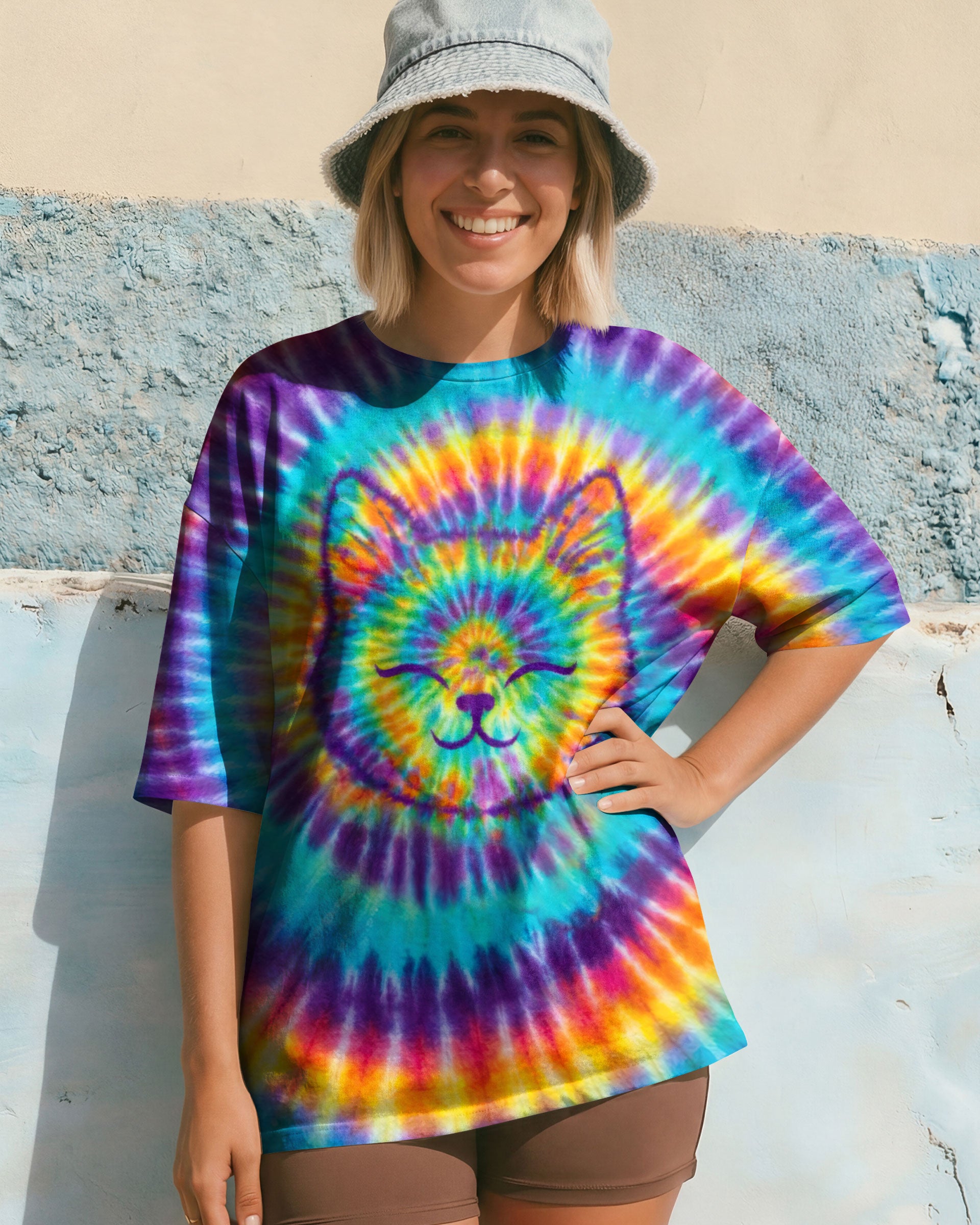 FUNNY CAT SWIRL ALL OVER PRINT - TLTW1701262