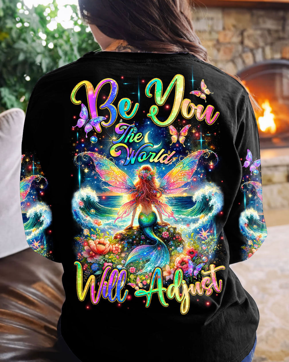 BE YOU THE WORLD WILL ADJUST MERMAID FAIRY ALL OVER PRINT - TLTR3011231
