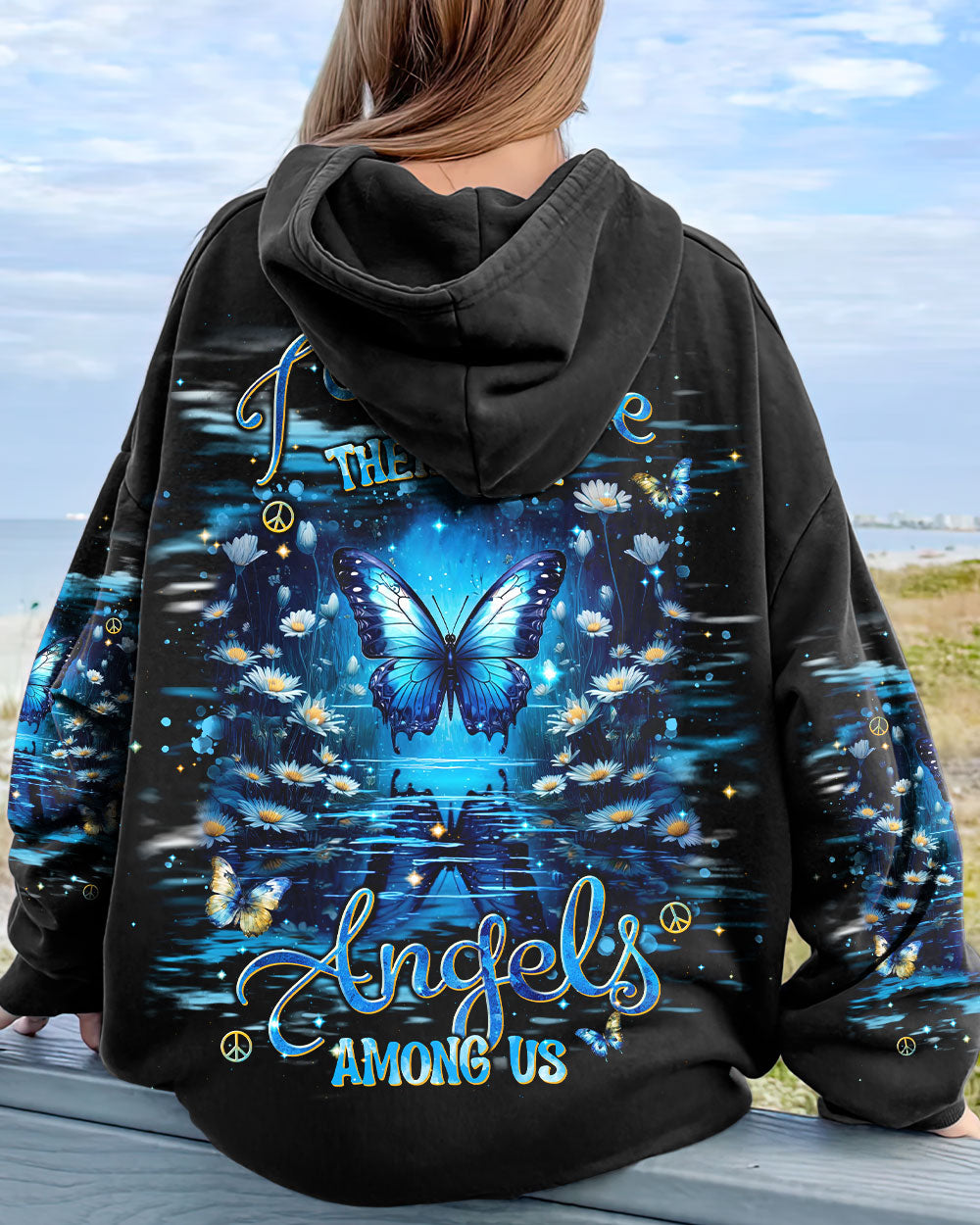 I BELIEVE THERE ARE ANGELS AMONG US BUTTERFLY ALL OVER PRINT - TLNT2301241