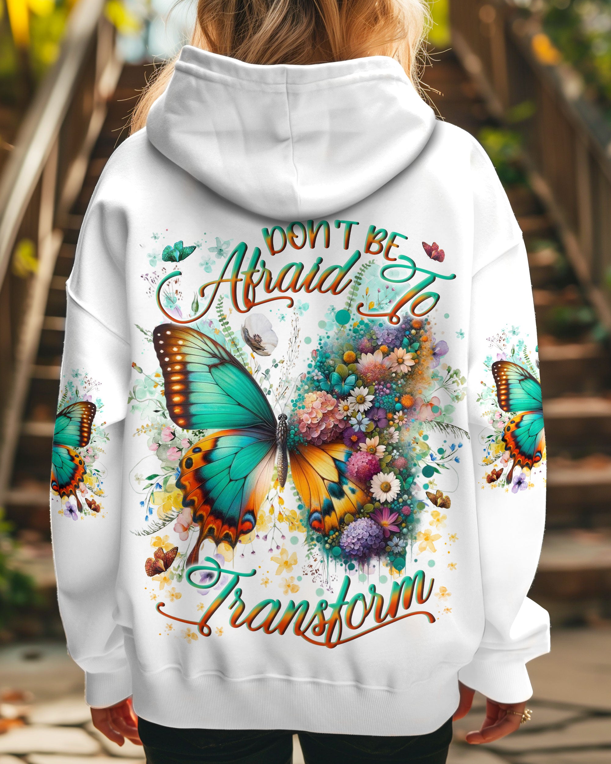DON'T BE AFRAID TO TRANSFORM BUTTERFLY ALL OVER PRINT - YHLN2712242