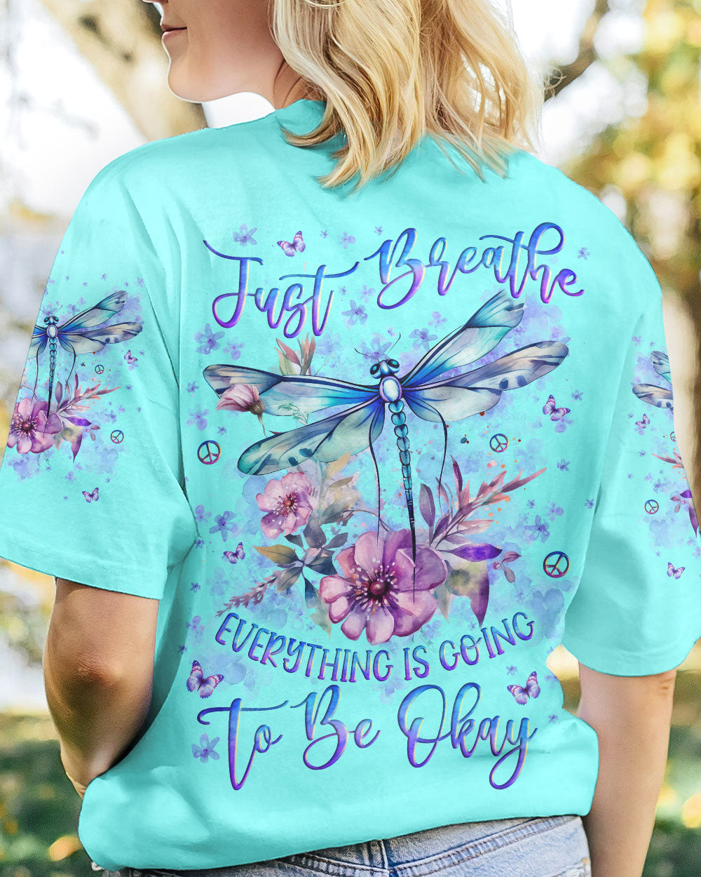 JUST BREATHE DRAGONFLY ALL OVER PRINT - YHLN3110234