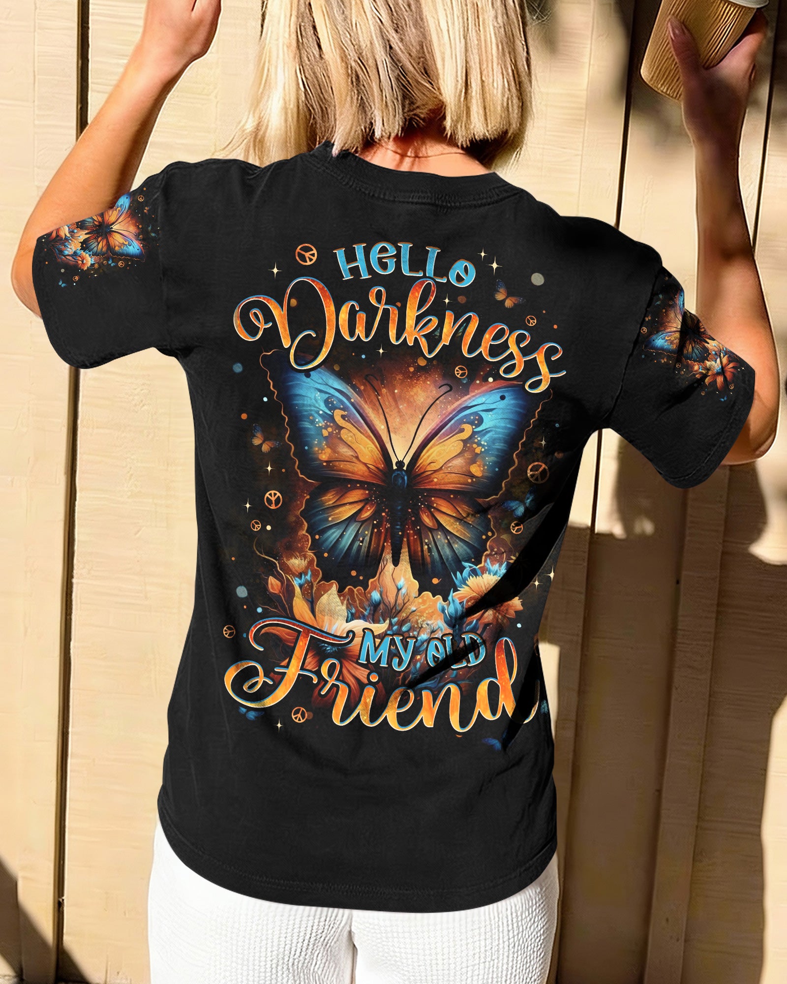 HELLO DARKNESS MY OLD FRIEND BUTTERFLY ALL OVER PRINT - TYPQ0302261