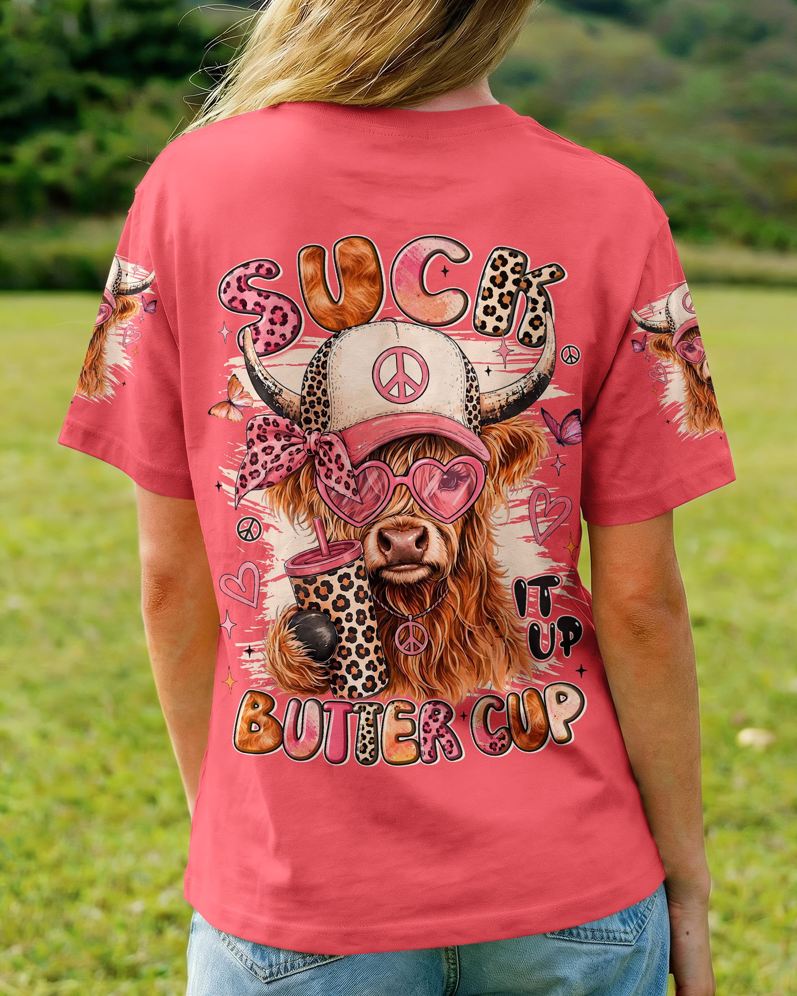 SUCK IT UP BUTTERCUP HIGHLAND COW ALL OVER PRINT - TYLN0608261