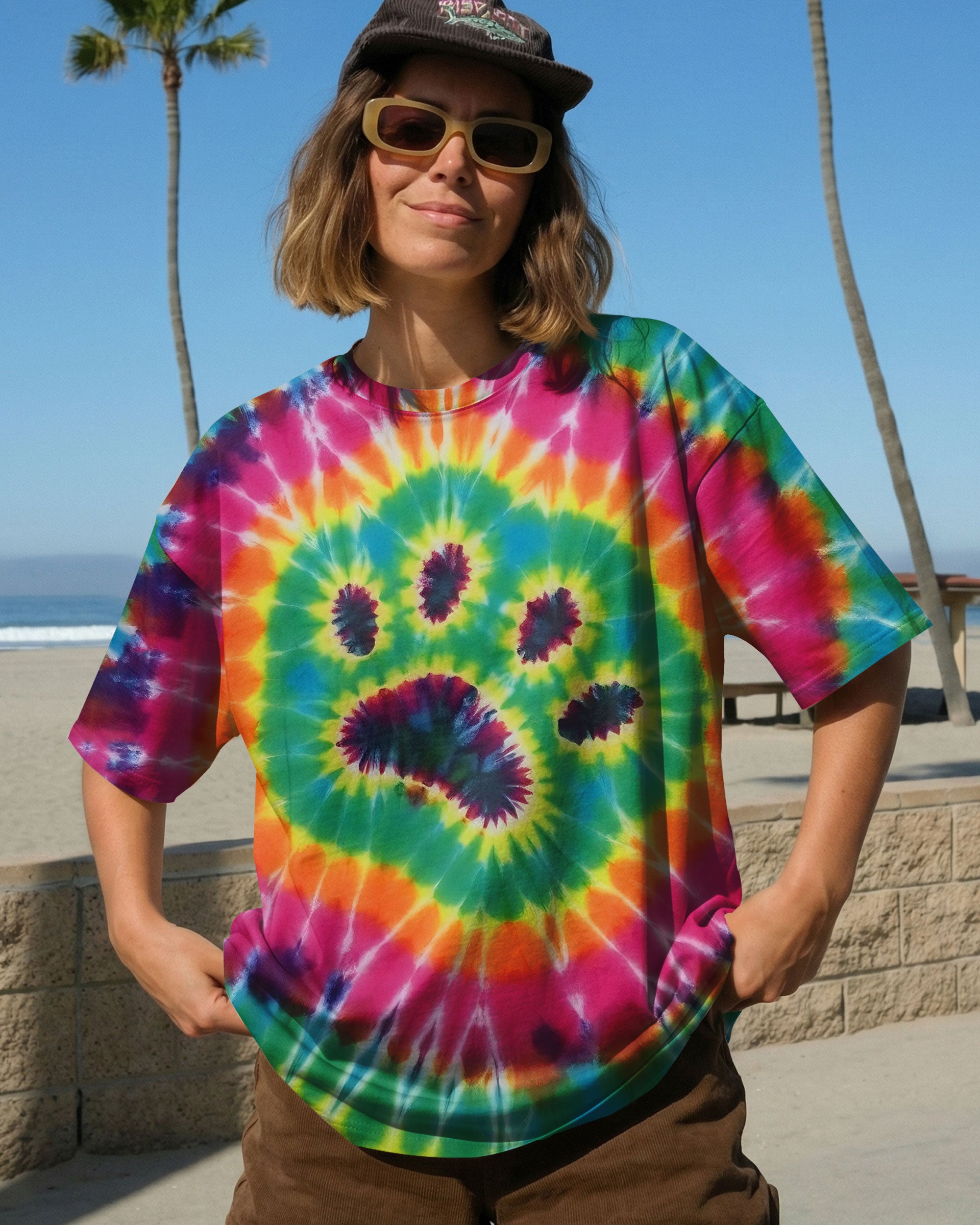 PAW PRINT TIE DYE ALL OVER PRINT - TLTW0912251