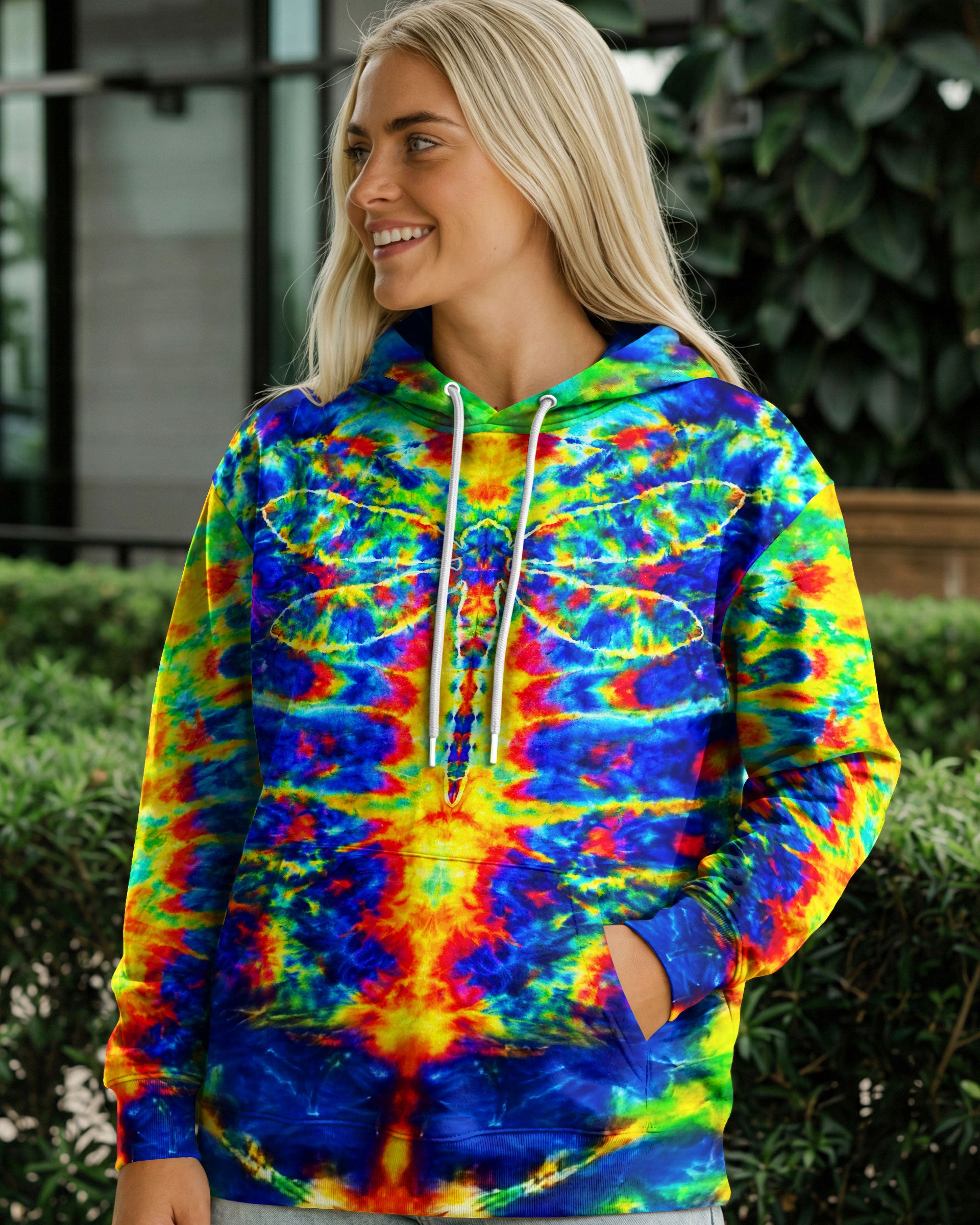 HIPPIE DRAGONFLY COLORFUL SWIRL ALL OVER PRINT  - TLNT0204262