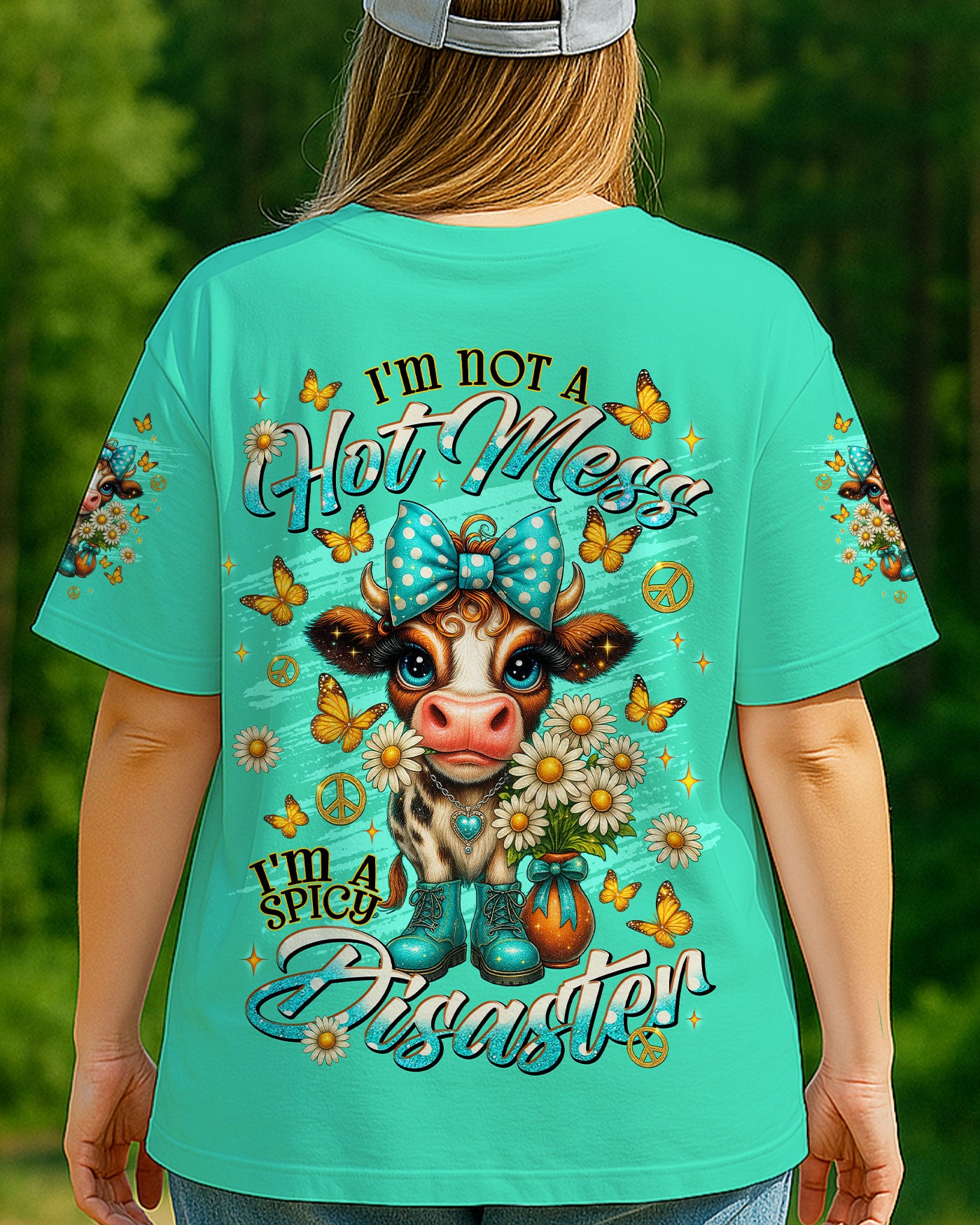 I'M NOT A HOT MESS COW ALL OVER PRINT  - TLNT1007253