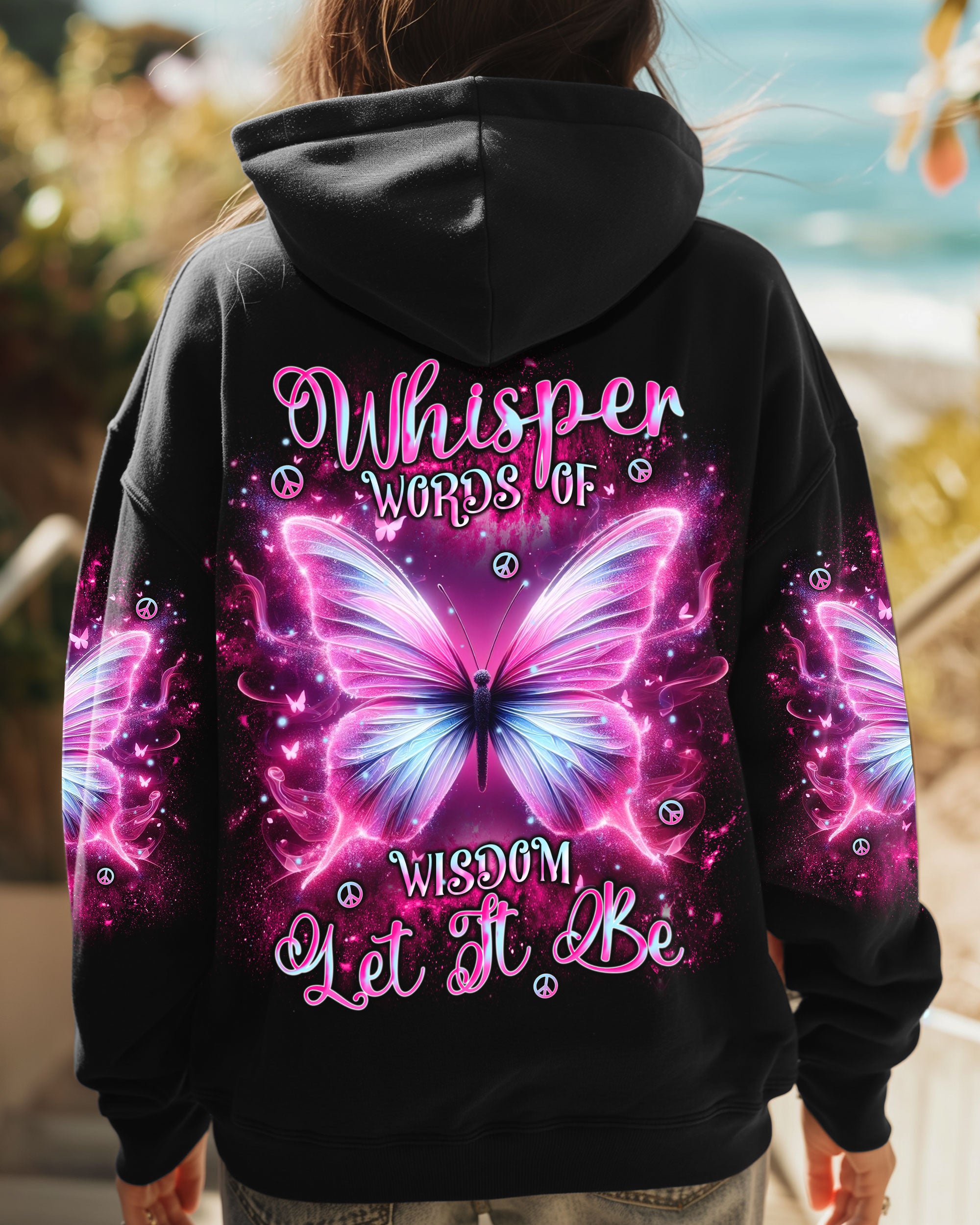 WHISPER WORDS OF WISDOM LET IT BE BUTTERFLY ALL OVER PRINT  - TLNT0511242