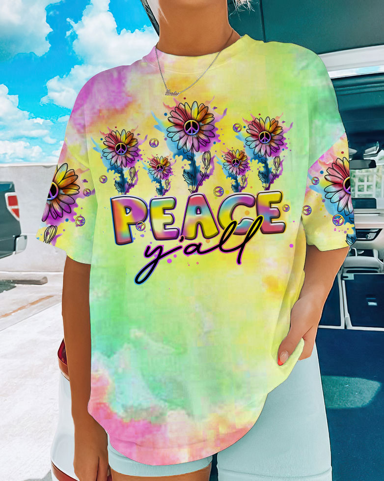 PEACE Y'ALL DAISY ALL OVER PRINT - TLTR1407233